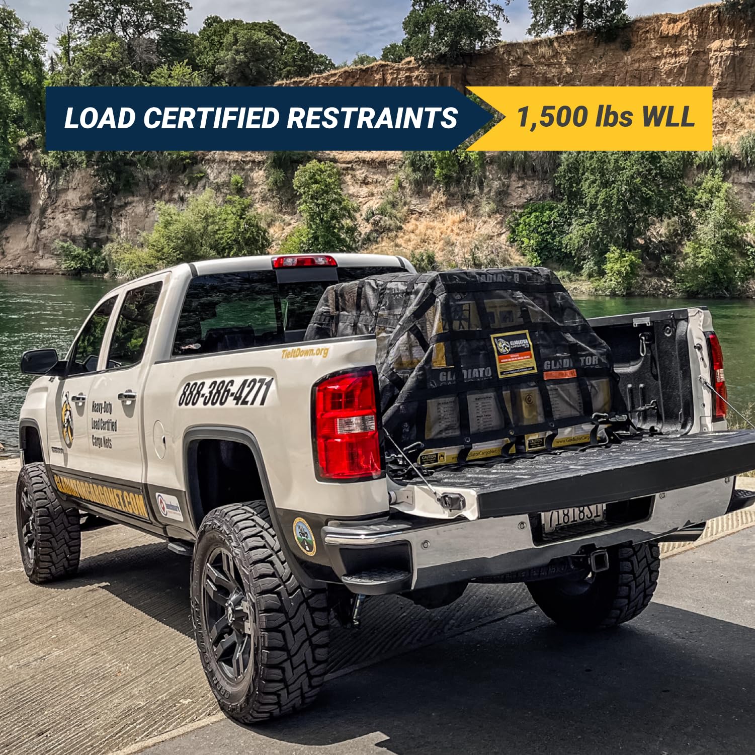 Gladiator Cargo Nets - Heavy Duty Truck Cargo Net- Xlarge Plus: (Xtn-100) 10.5' X 14.5'