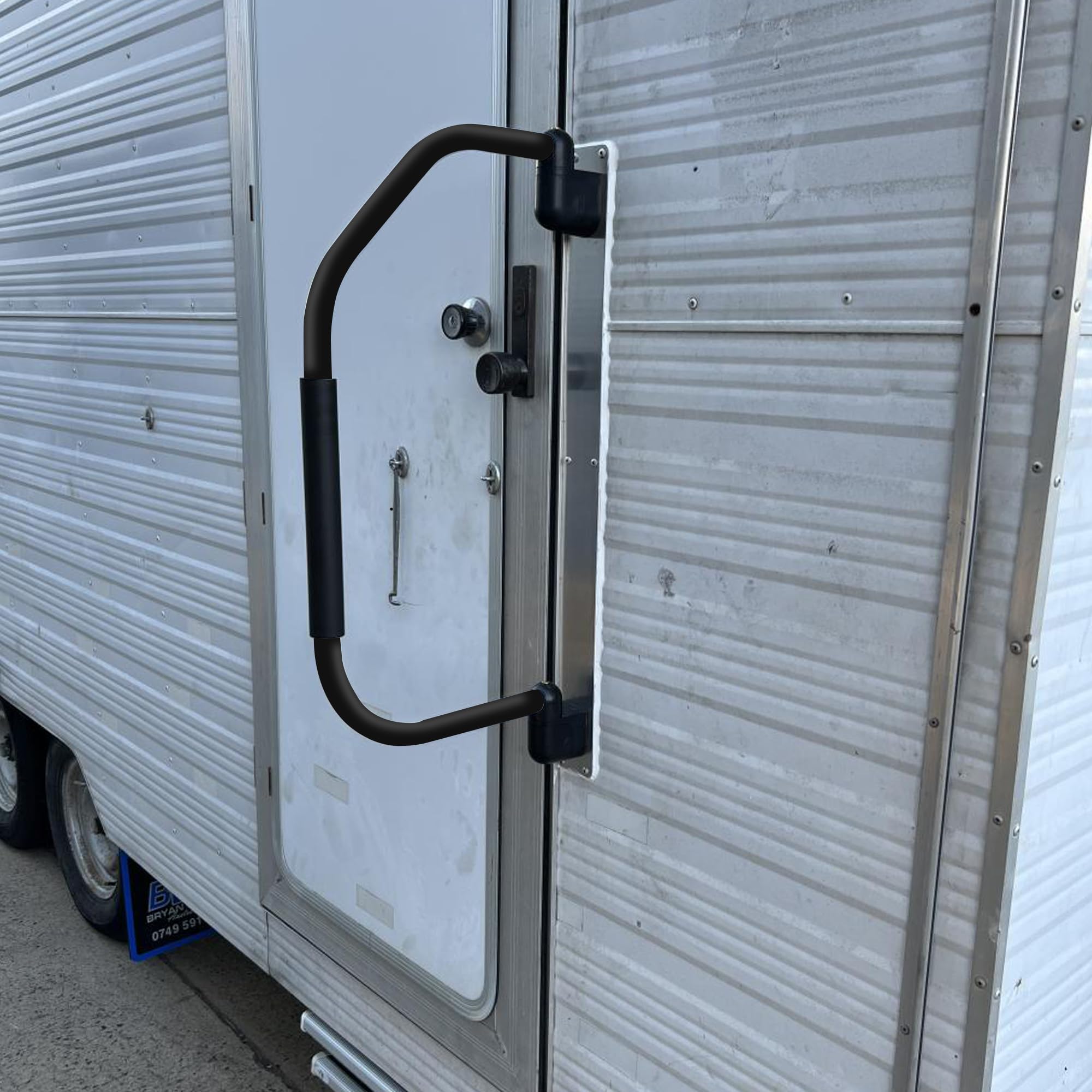 Camco Fold-Away Rv Grab Handle | Features Comfort Sleeve And Made Of Durable Aluminum | (42175)