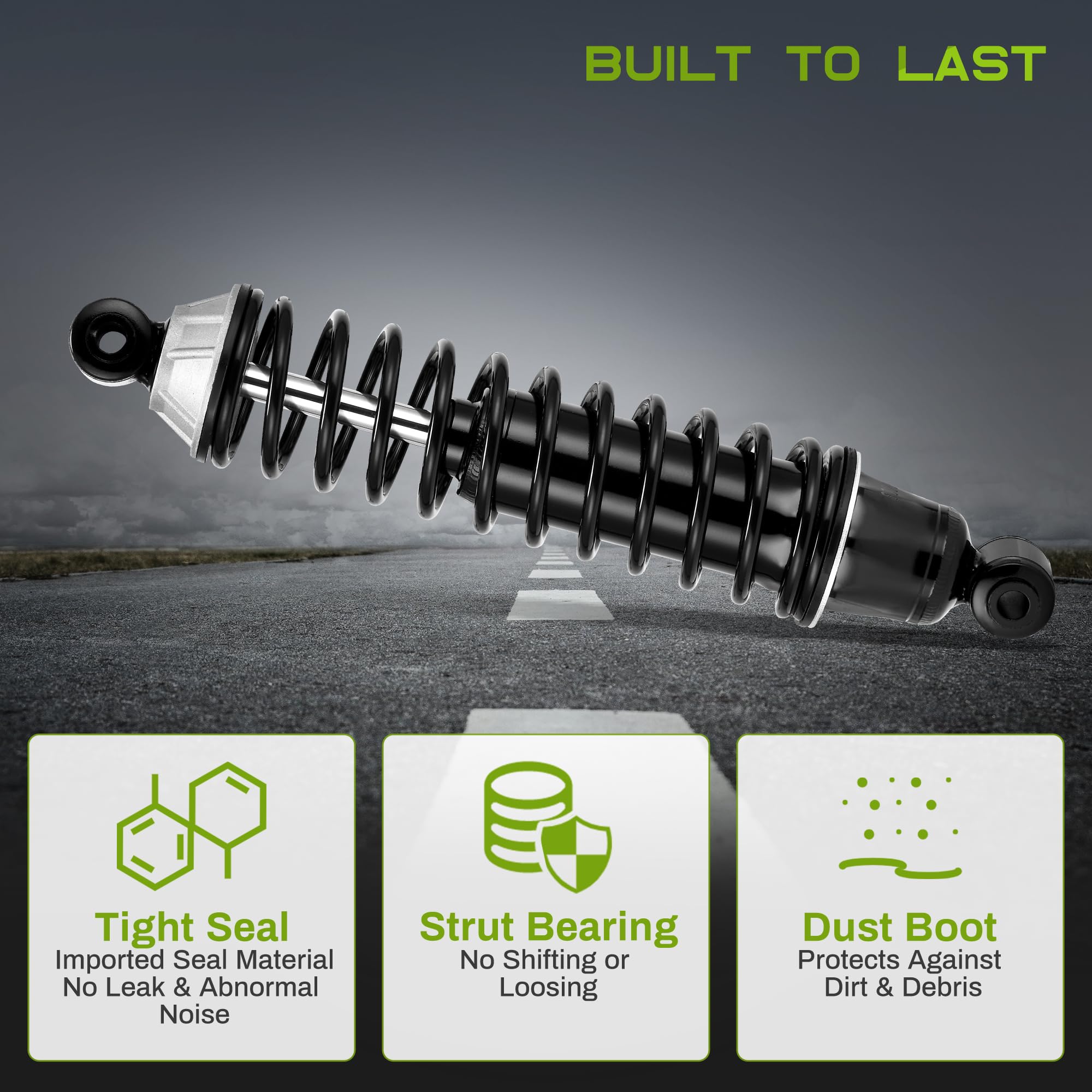 Autosaver88 Rear Load Shocks And Strut Compatible With 1995-2007 Chrysler Town & Country, 1995-2007 Dodge Grand Caravan/Caravan