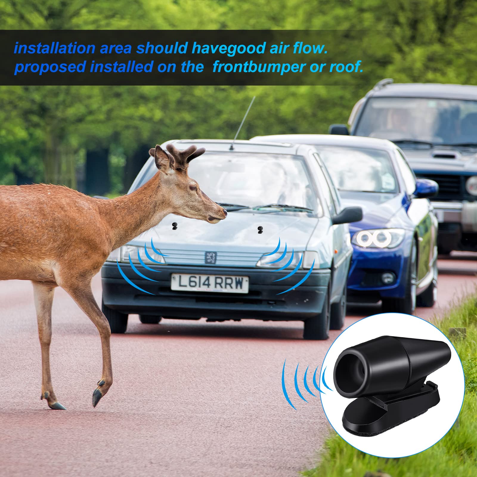 Frienda 20 Pieces Deer Whistles For Vehicles Avoids Collisions, Deer Whistles For Car, Horns For Vehicles Warning Devices With W