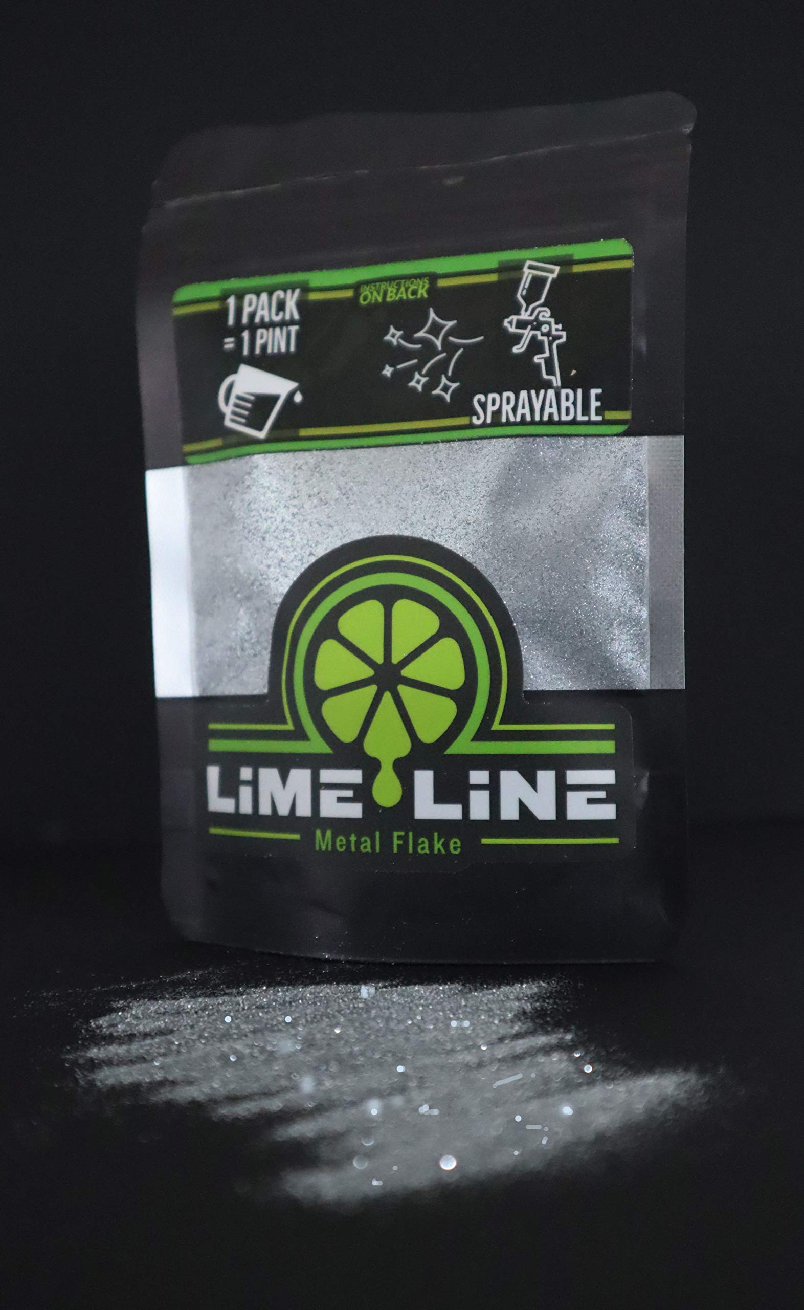 Lime Line Sprayable Automotive Metal Flake For Custom Paint