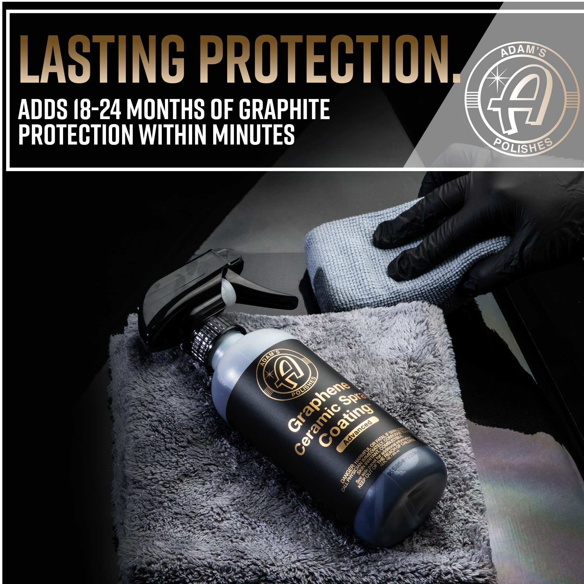 Adam's Polishes Graphene Ceramic Spray Coating - 12oz, Extreme Gloss & Protection for Cars, Boats, RVs & Motorcycles, Model GSC123