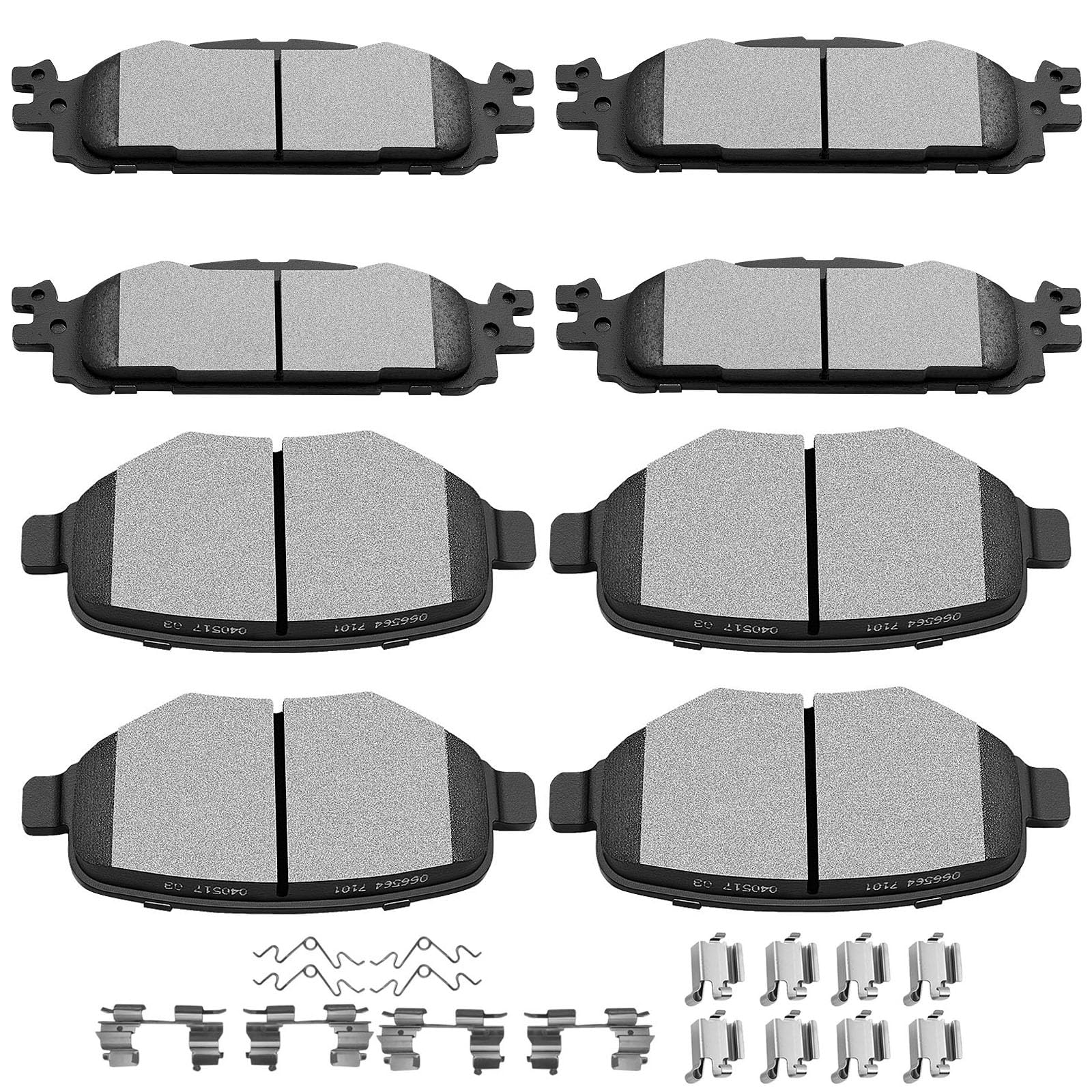 Scitoo Ceramic Brake Pads, 8Pcs Front Rear Brake Pads Brakes Kits Fit For 11-17 For Ford Explorer,09-19 For Ford Flex,10-19 For
