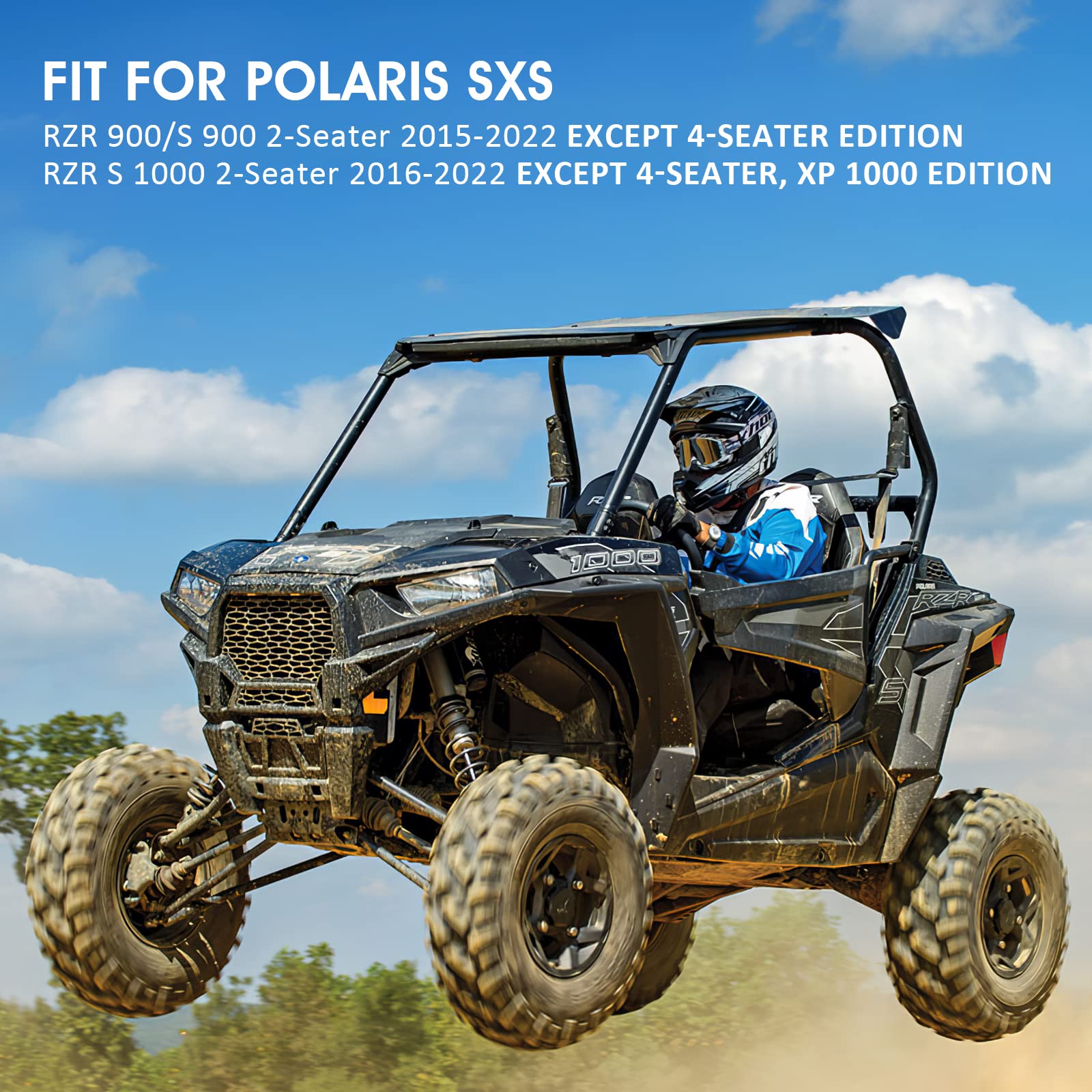 Front & Rear Brake Pads Sintered for Polaris RZR 900 S-900 S-1000 2-Seater Trail 2015-2024, OEM# 1911085 2206025 2203318 2208936