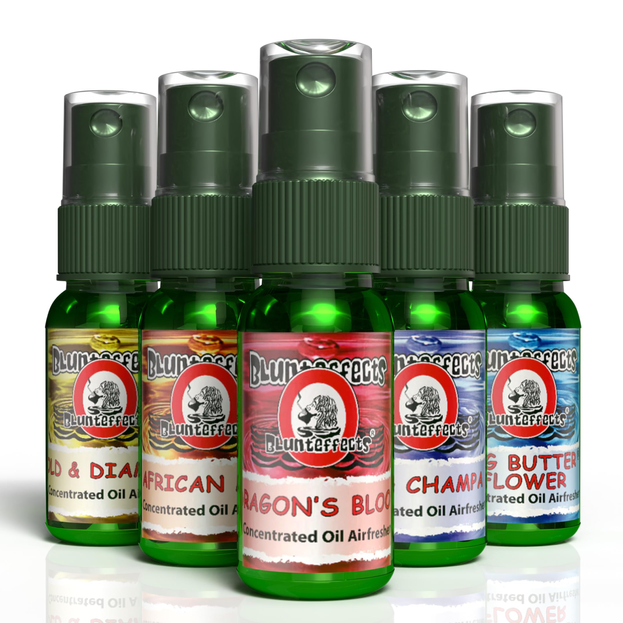 Blunteffects 100% Concentrated Air Freshener Car/Home Spray (5 Assorted Scents) By Blunteffects