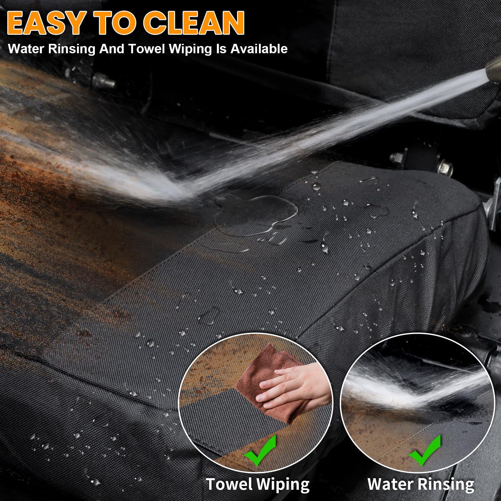 MDPROMCP Ranger XP 1000 Seat Cover, Split Back Ranger Seat Covers Compatible with 2018 2019 2020 2021 2022 2023 2024 2025 Polari