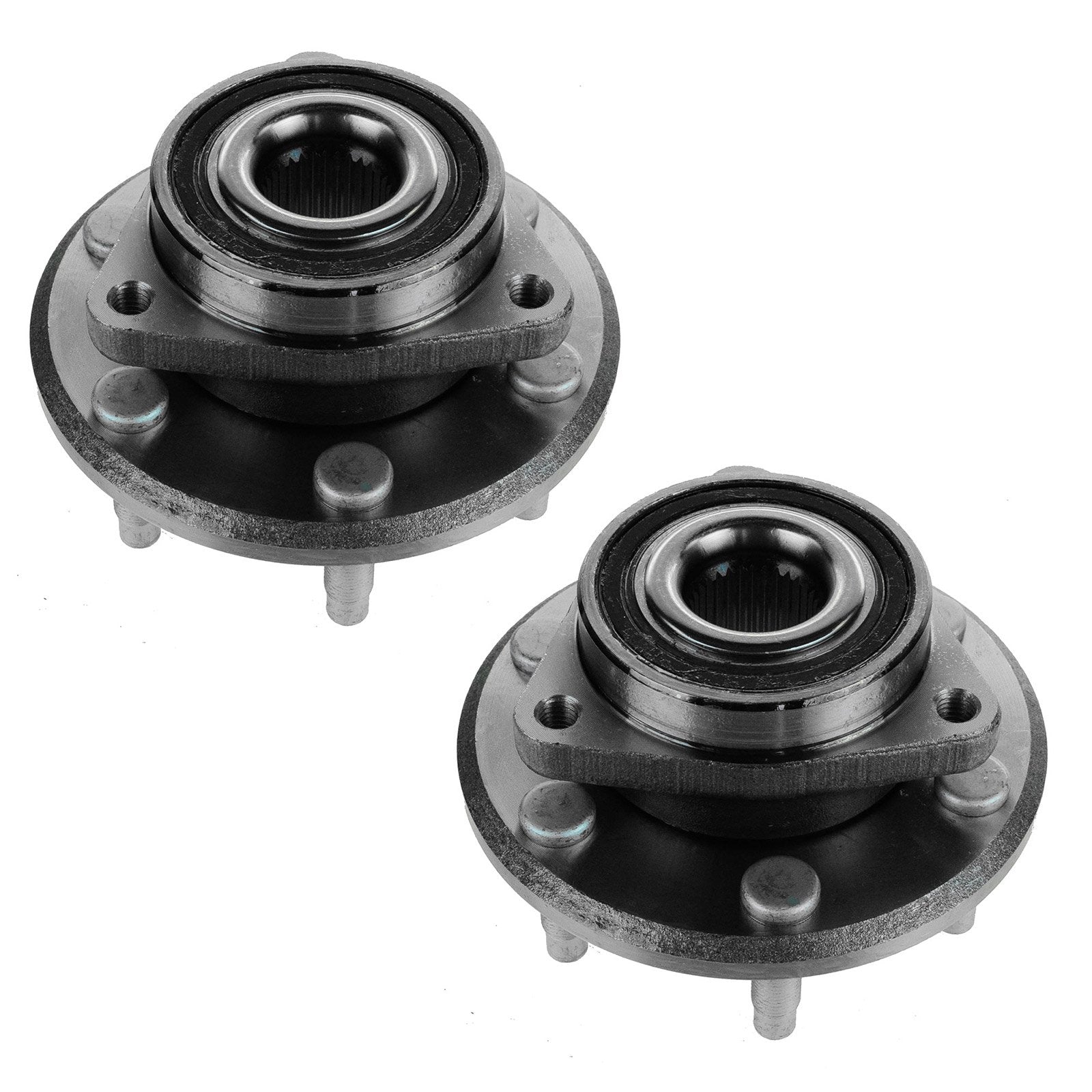 Trq Front Rear Wheel Hub Bearings Assembly Set Compatible With 2008-2017 Buick Enclave 2009-2017 Chevrolet Traverse 2007-2016 Gm