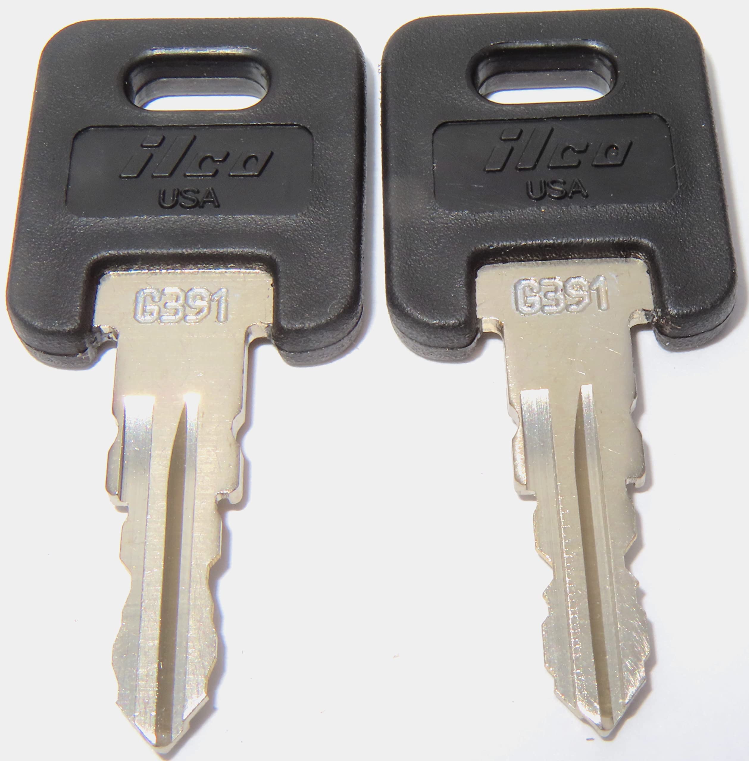 Ilco G391 Keys Global Link RVs Motorhome Trailer Keys Cut to Key/Lock Number G391 Engraved on Black Top Keys for Global Link Loc