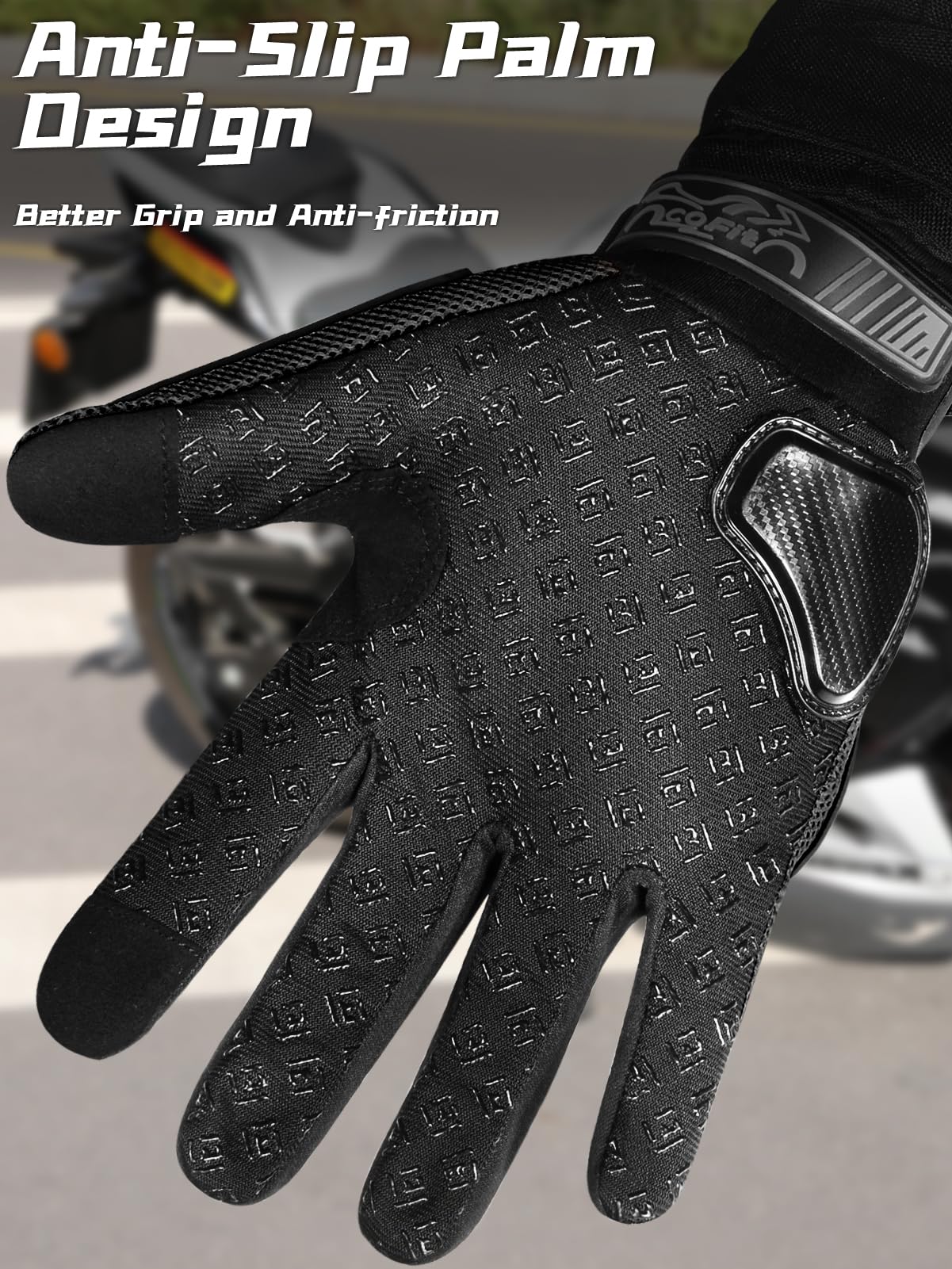 Cofit Breathable Mesh Motorcycle Gloves, Touchscreen Protective Motorbike Gloves For Men And Women Bmx Atv Mtb Riding, Road Raci