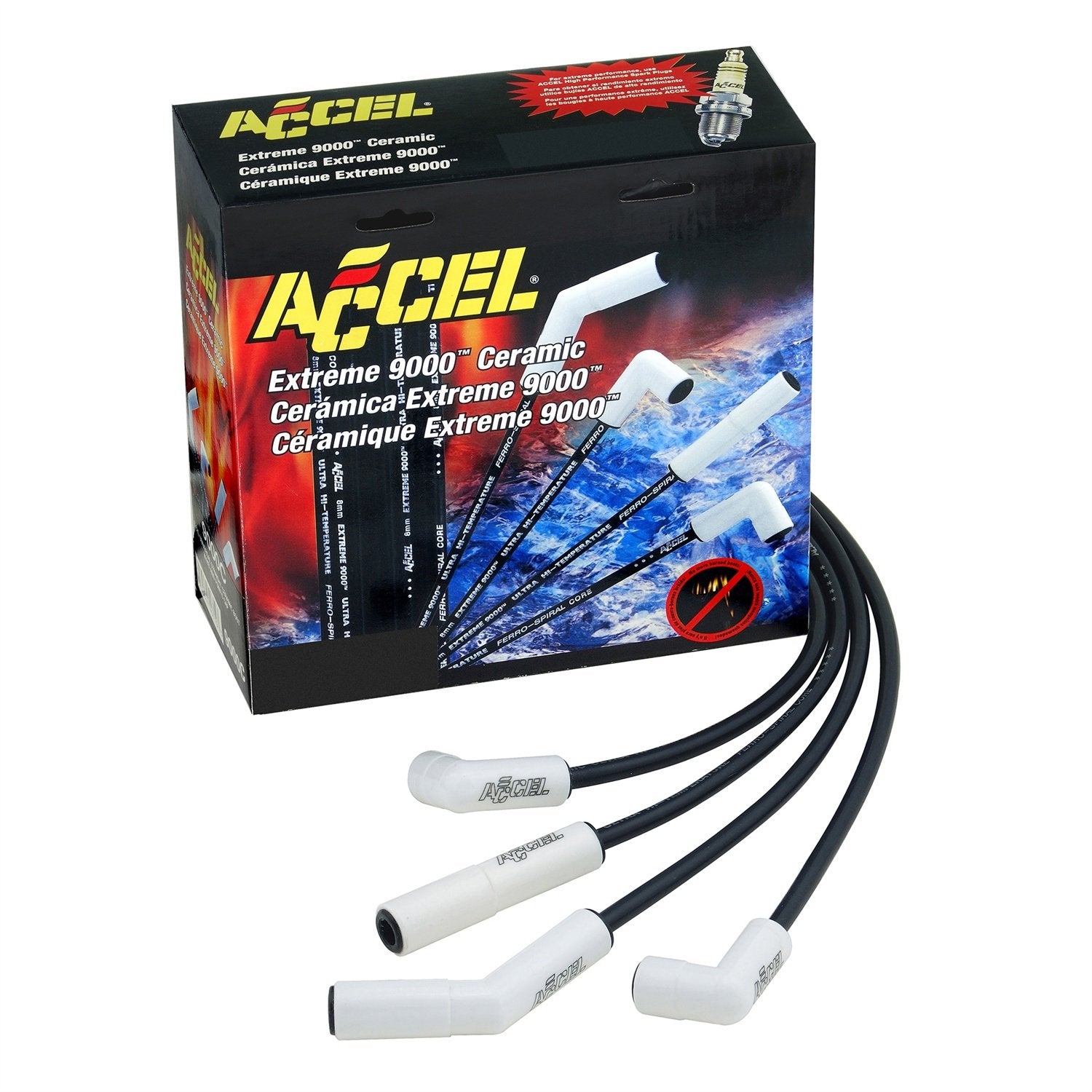 Accel 9044C Extreme 9000 Spark Plug Wire Set Ceramic Boot