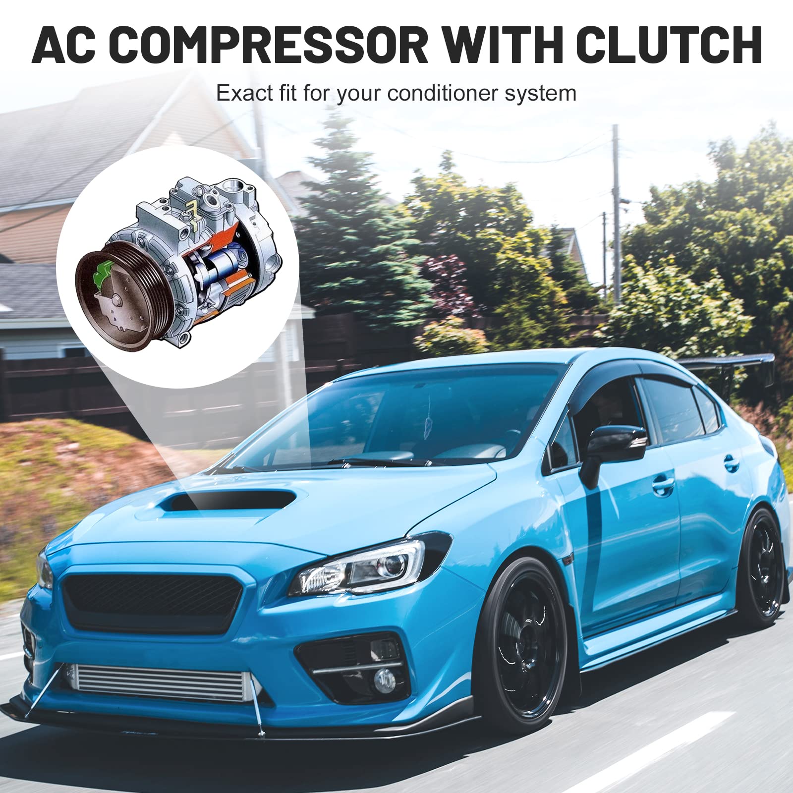 New AC Air Condition Compressor with Clutch for 3.6L Buick Enclave 2008-2012,for 3.6L Chevy Traverse 2009-2012, for 3.6L GMC Aca