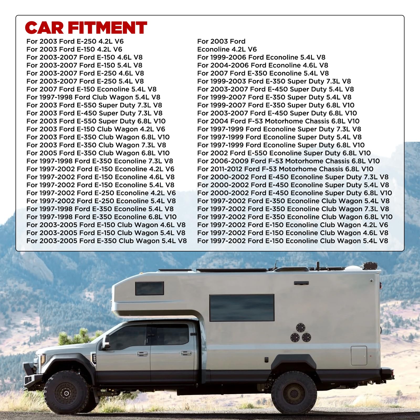 Bdfhyk Engine Coolant Expansion Reservoir Overflow Tank Compatible With E-150 E-250 E-350 E-450 E-550 Econoline Super Duty Club