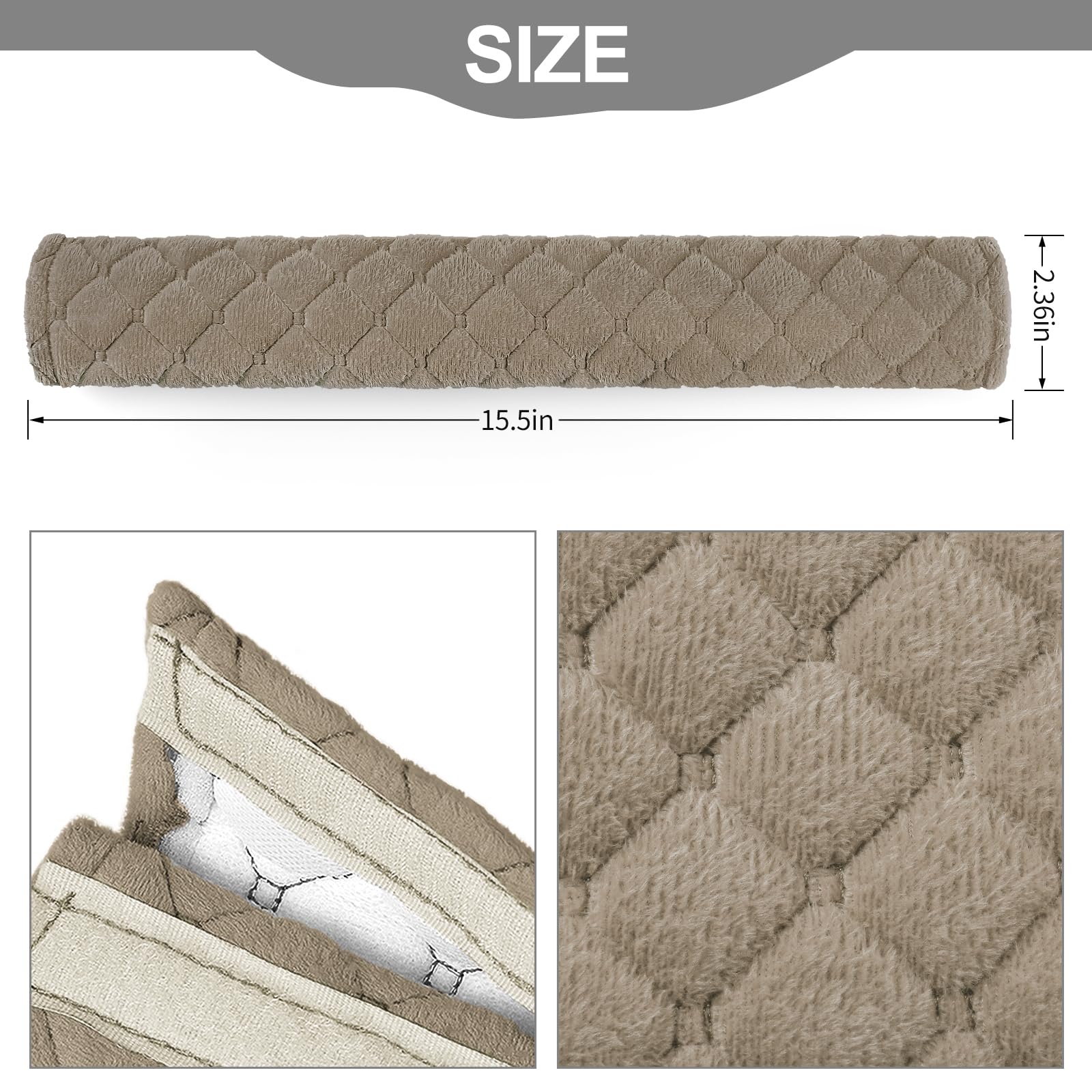 surpassme Car Seat Belt Pads Cover, 2PCS 15in Extra Length Seat Belt Shoulder Strap Covers Protector to Release Stress to Neck a