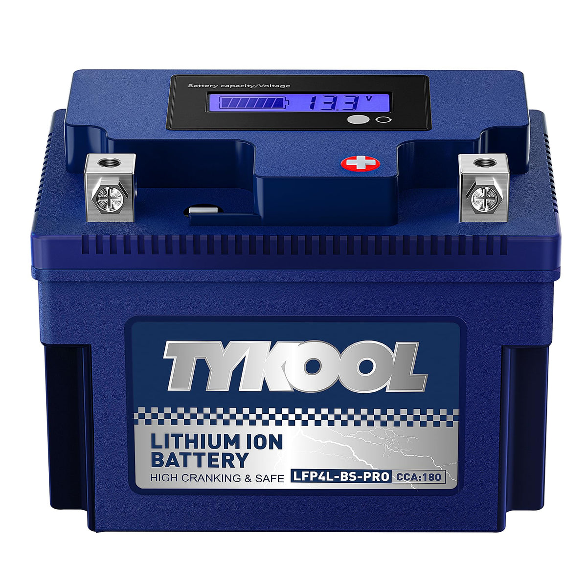 TYKOOL YTX4L-BS-PRO High Performance Lithium LiFePO4 Motorcycle Battery, 3X Cranking Amps 180A,Built-in BMS,for ATV,Scooter, 4 w