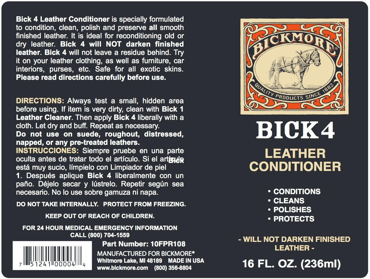 Bick 4 Leather Conditioner and Leather Cleaner 16 oz - Will Not Darken Leather - Safe For All Leather Apparel, Furniture, Jackets, Shoes, Auto Interiors, Bags & All Other Leather Accessories