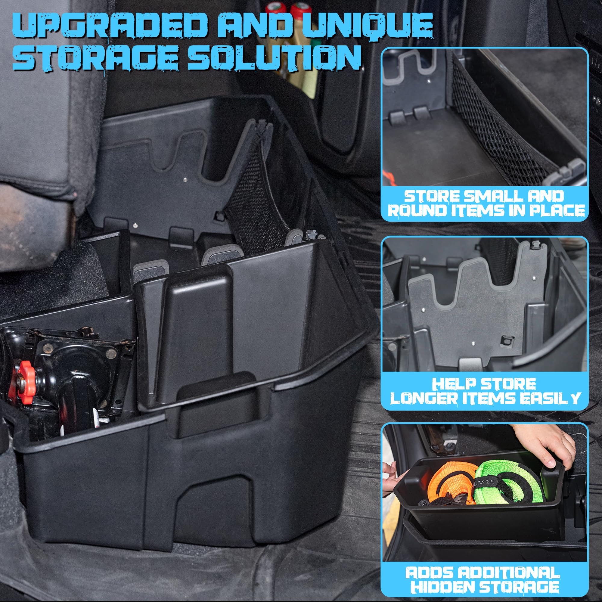 WHALEMOTOR Underseat Storage Compatible with Chevy Silverado/GMC Sierra 1500(2019-2024)&2500 3500 HD(2020-2024) Crew/Double Cab,