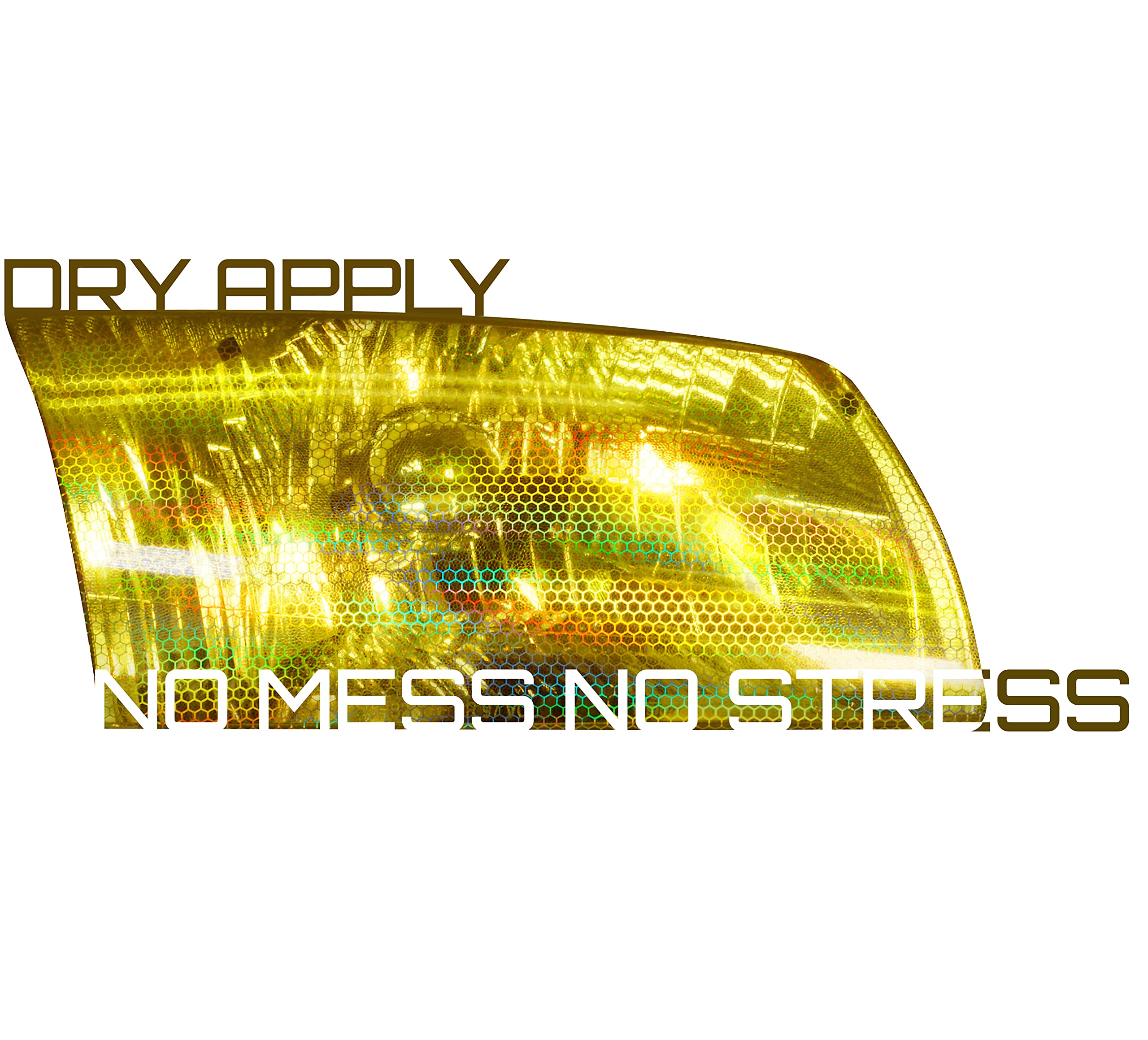 Vvivid Bio Hex+ Air-Tint Headlight Vinyl Roll (17.9'' X 60'', Micro Yellow)