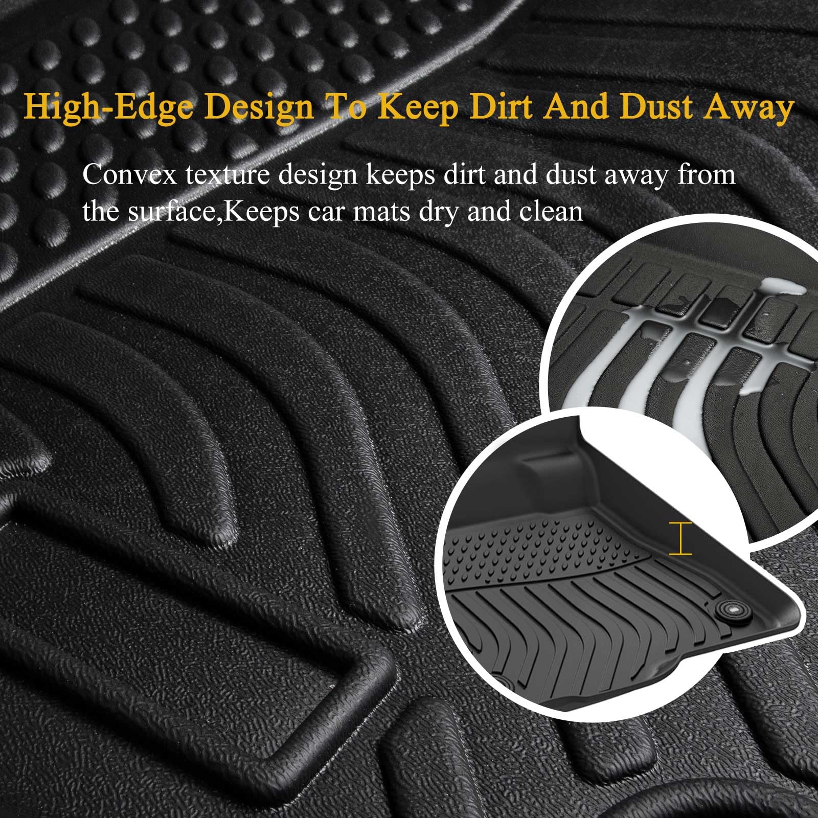 Jenofa-Floor Mats for Genesis GV80 5 Seats 2021-2024 Floor Liner All Weather Car Mats Custom Fit GV80 Durable Waterproof Floor L