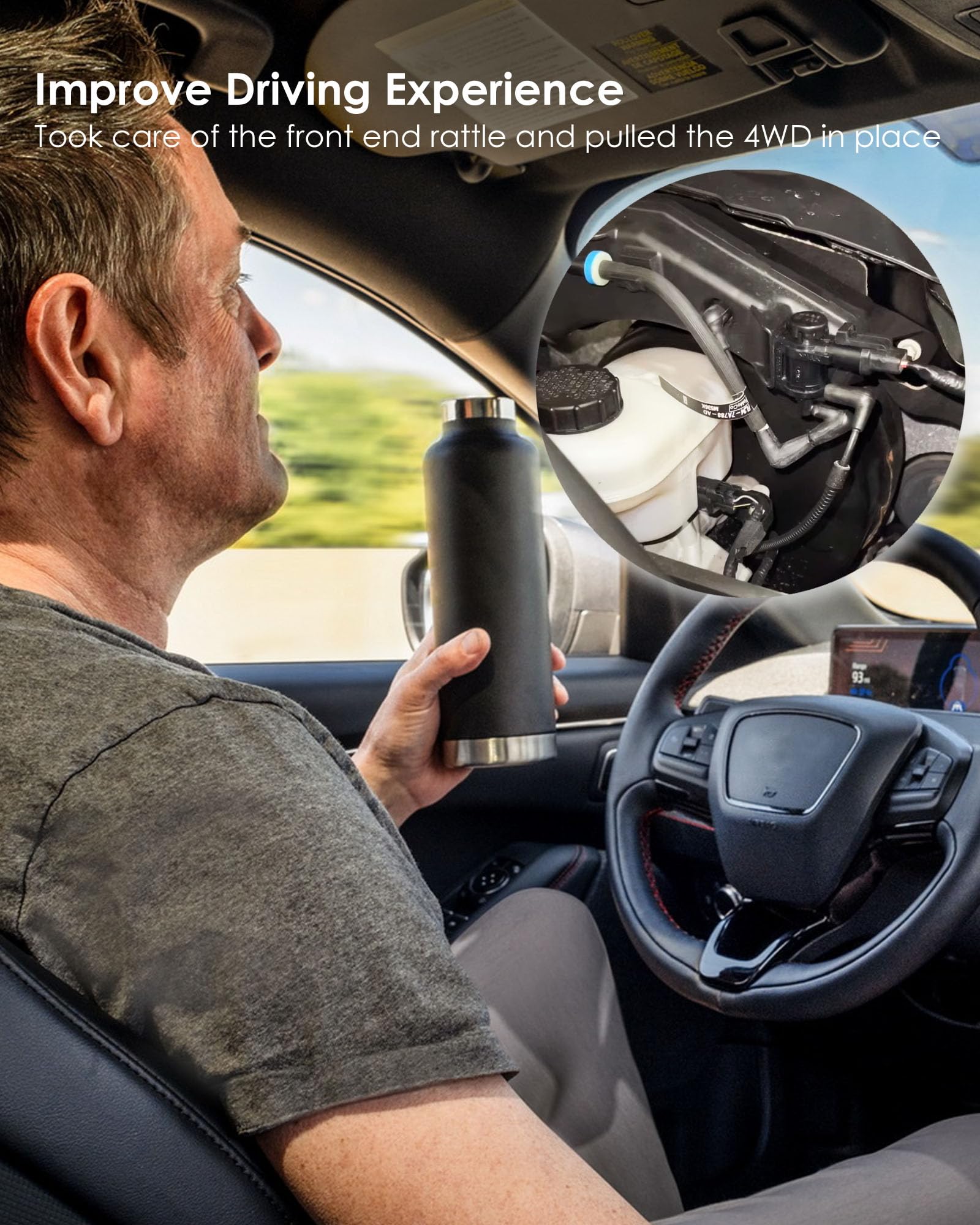 7L1Z-9H465-B 4x4 Vacuum Solenoid Valve and FL3Z-3A788-B Auto-Locking Hub Vacuum Line Tube Check Valve Combo Kit, Fits for Ford F