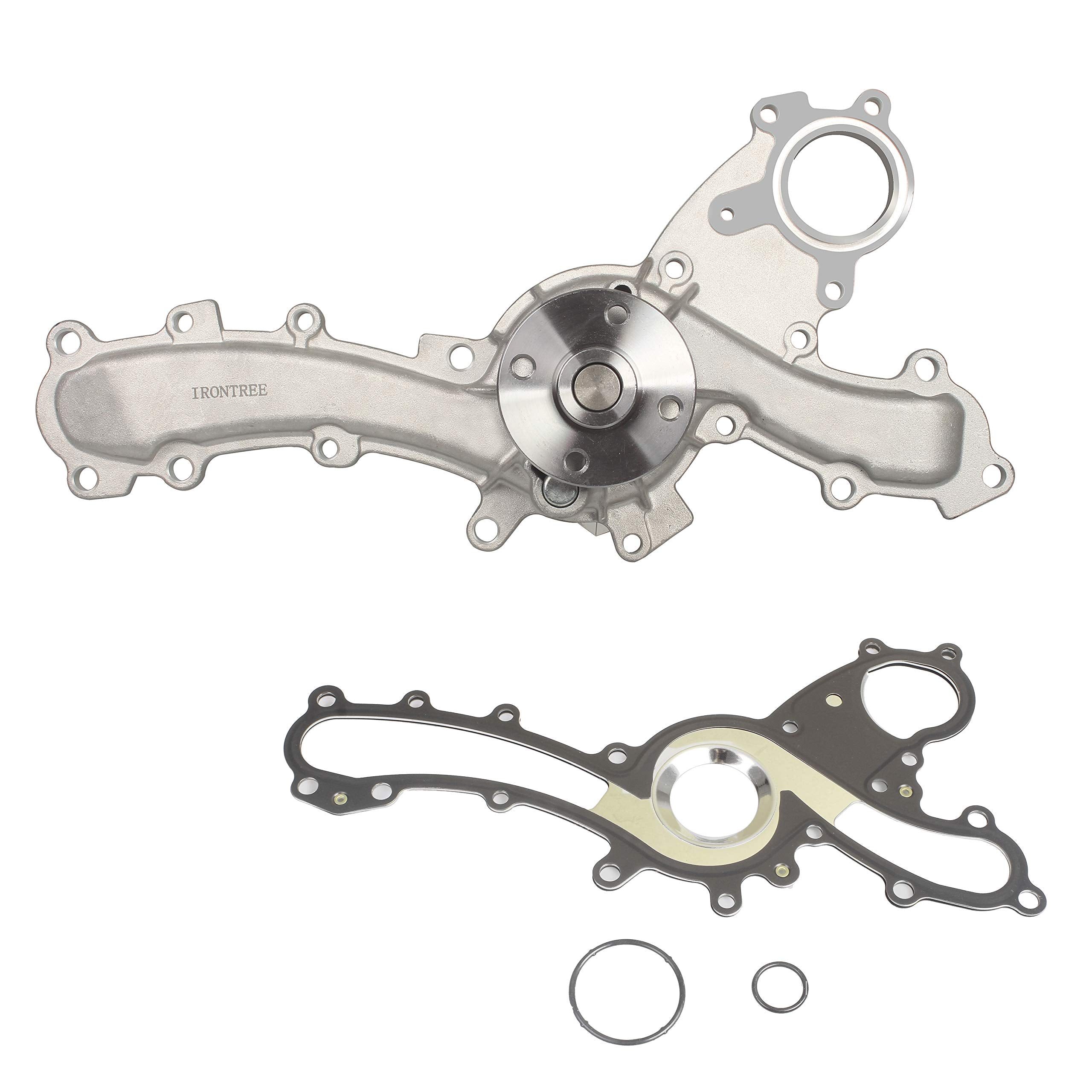 IRONTREE AW6047 Professional Water Pump Kit with Gasket Compatible with 2005-2018 Toyota Avalon Camry Highlander Venza RAV4 Sien