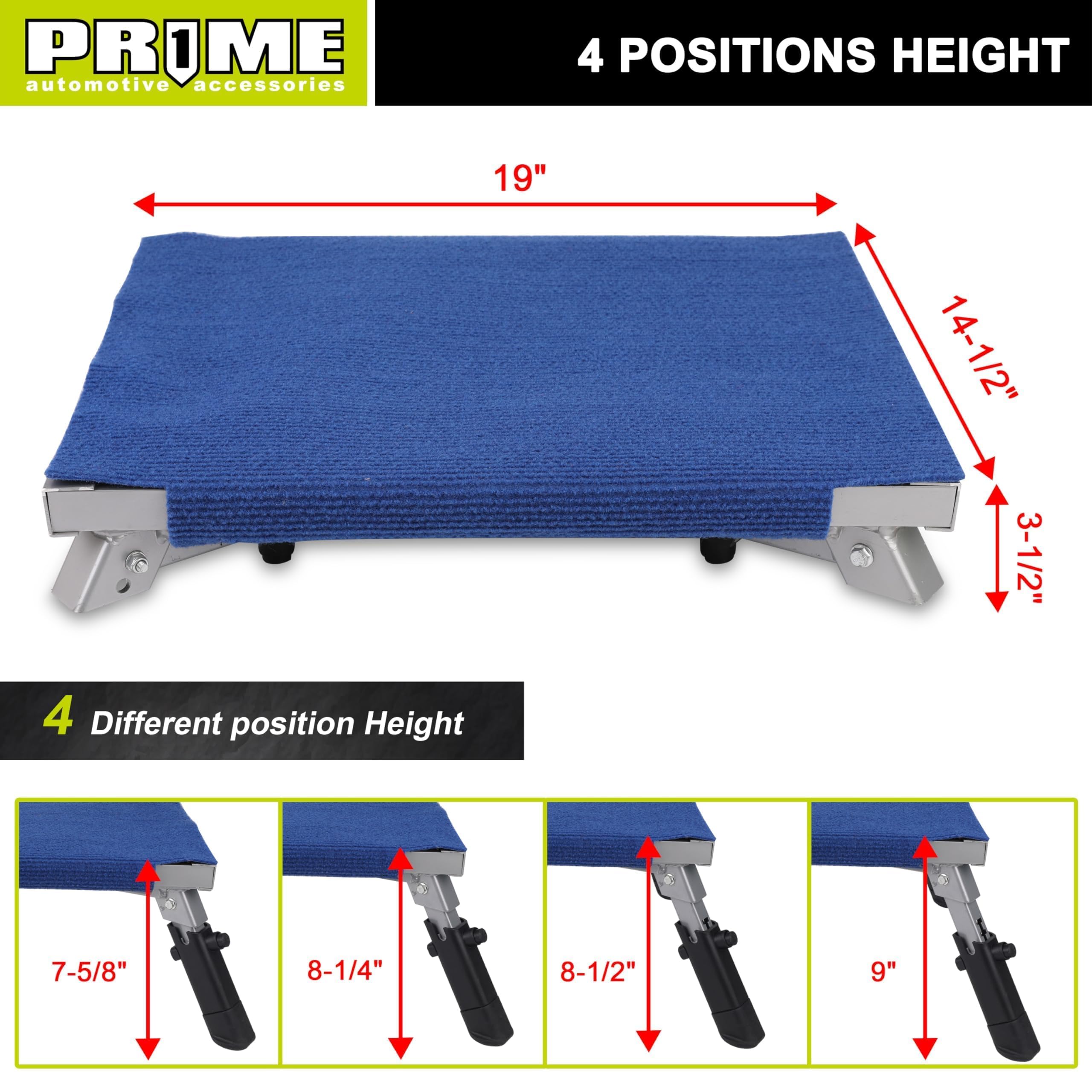 PR1ME Safety RV Steps, 19 x 14.5 Extra Large RV Step Stool with Glow, Camper Step Stool, Non-Slip Folding Step Stool and Lad