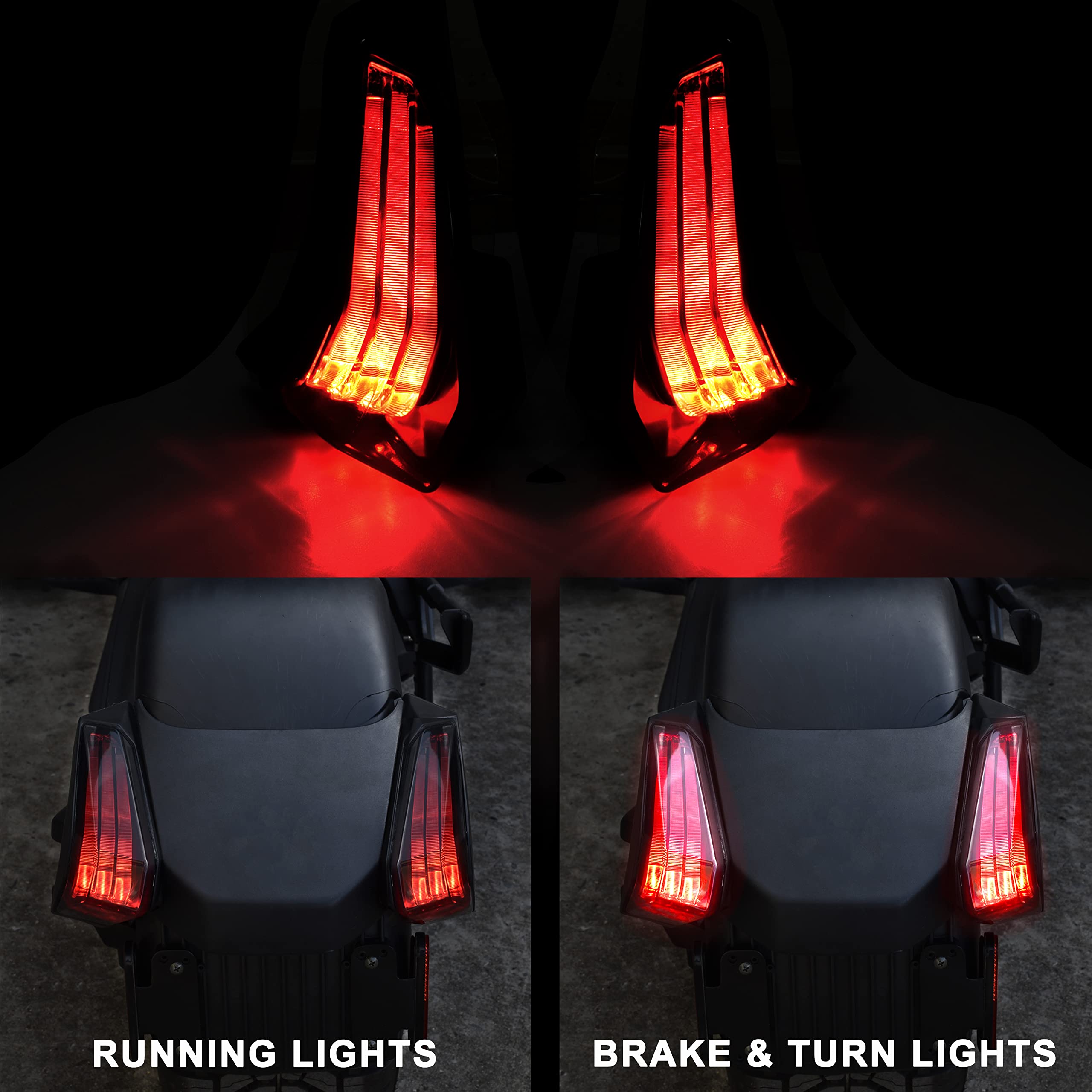 SAUTVS LED Taillights for Can Am Ryker 600 900, LED Smoked Black Tail Light Brake Light Taillight for Can-Am Ryker 600 900 & Ryk