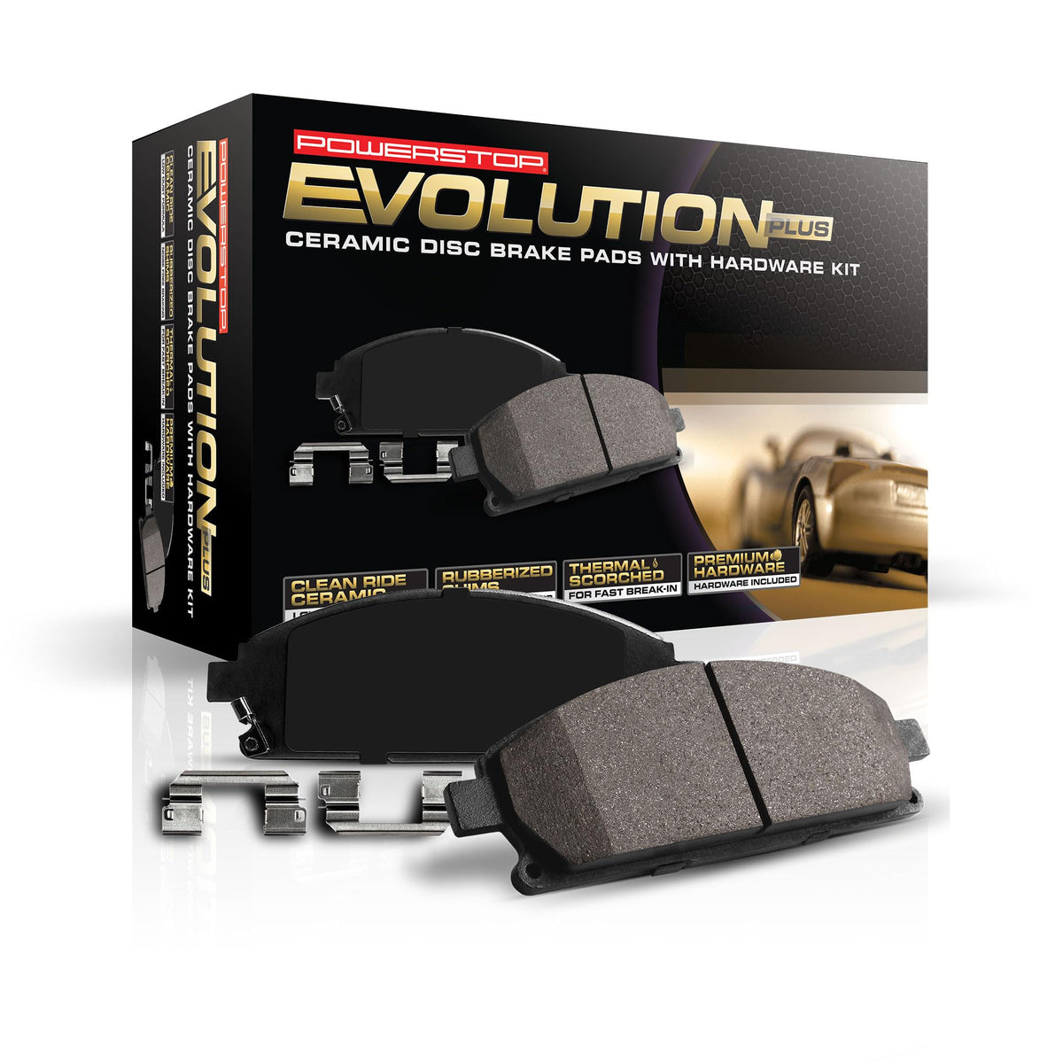 Power Stop 17-1274, Z17 Rear Ceramic Brake Pads With Hardware For 2007-2011 Dodge Nitro | 2008-2012 Jeep Liberty | 2007-2017 Jee