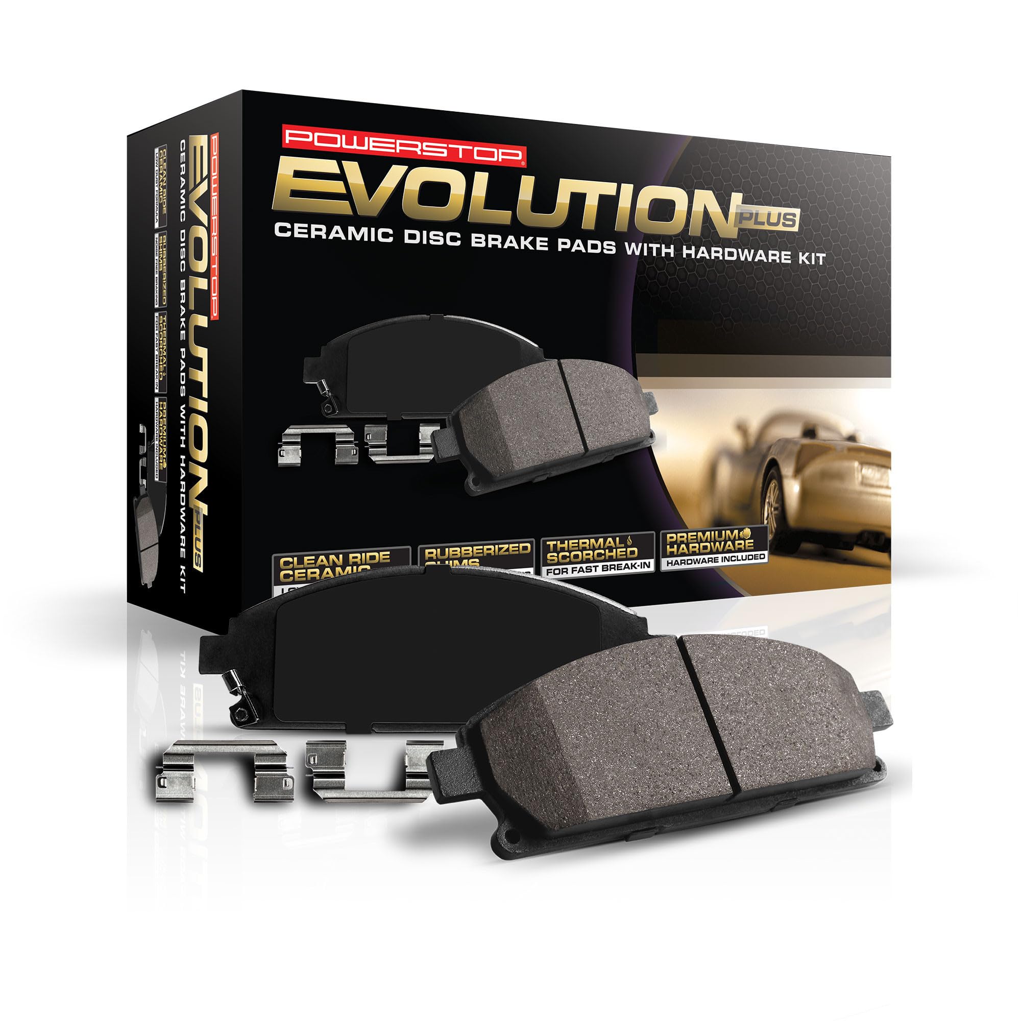 Power Stop 17-1114 Rear Z17 Ceramic Brake Pads With Hardware For Subaru Brz Crosstrek Forester Impreza Legacy Outback Wrx Xv Cro