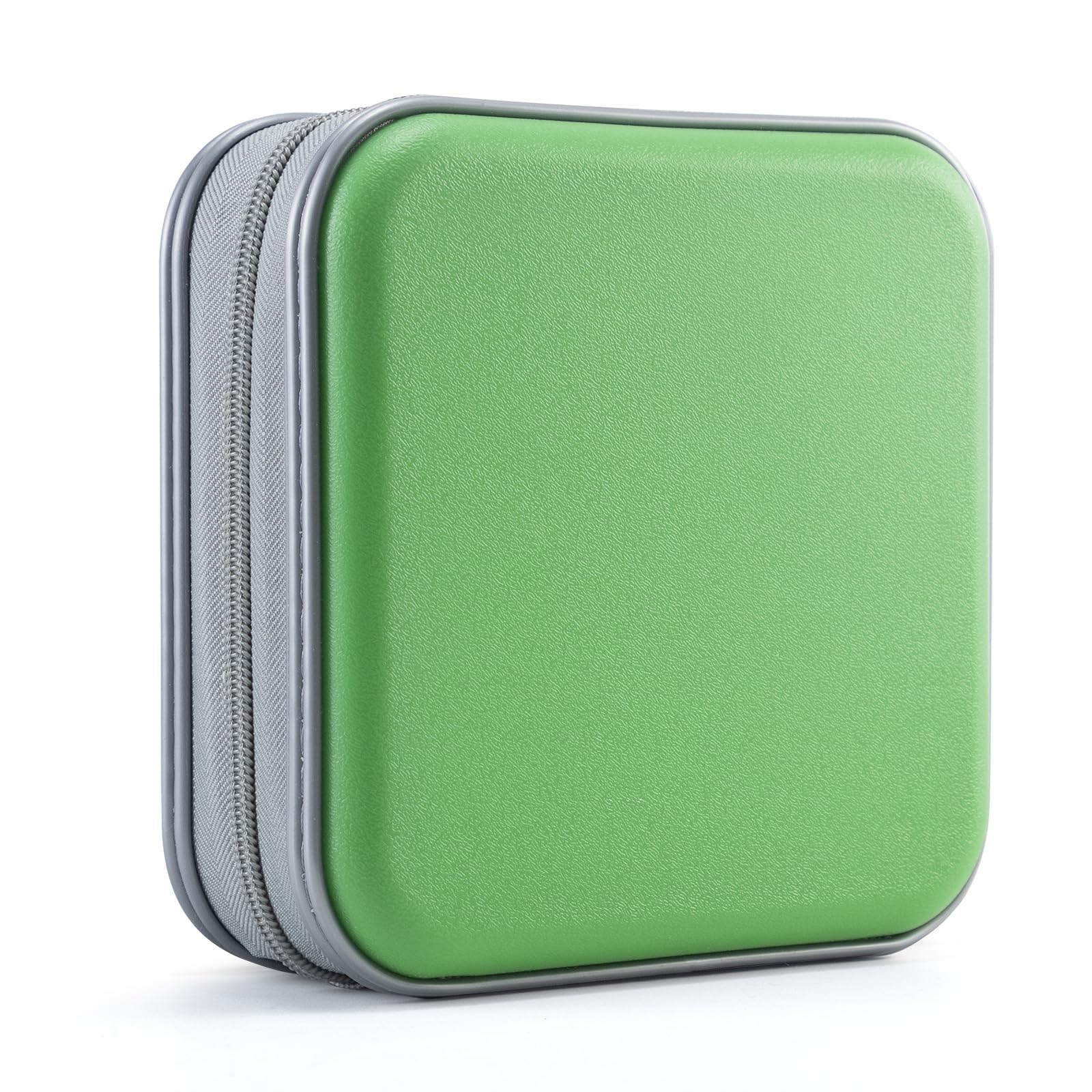 Uentip Cd Case For Car,48 Capacity Dvd Case Portable Zipper Cd Case Holder Large Storage Cd Wallet Cd Organizer Home Travel (Gre