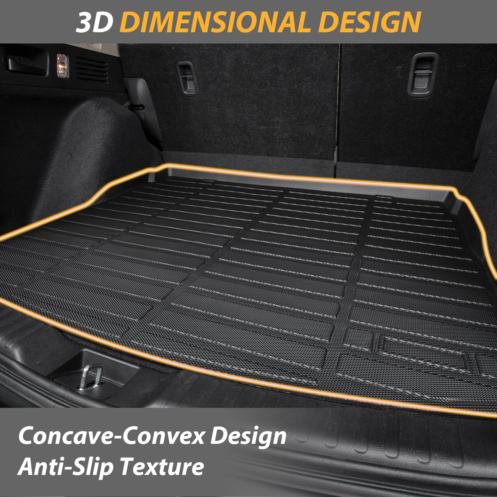 AIPOILFloor Mats & Cargo Liner Custom for Mitsubishi Outlander 2022-2024 (Not for PHEV or Sport Models) | Fits 1st & 2nd & 3rd R