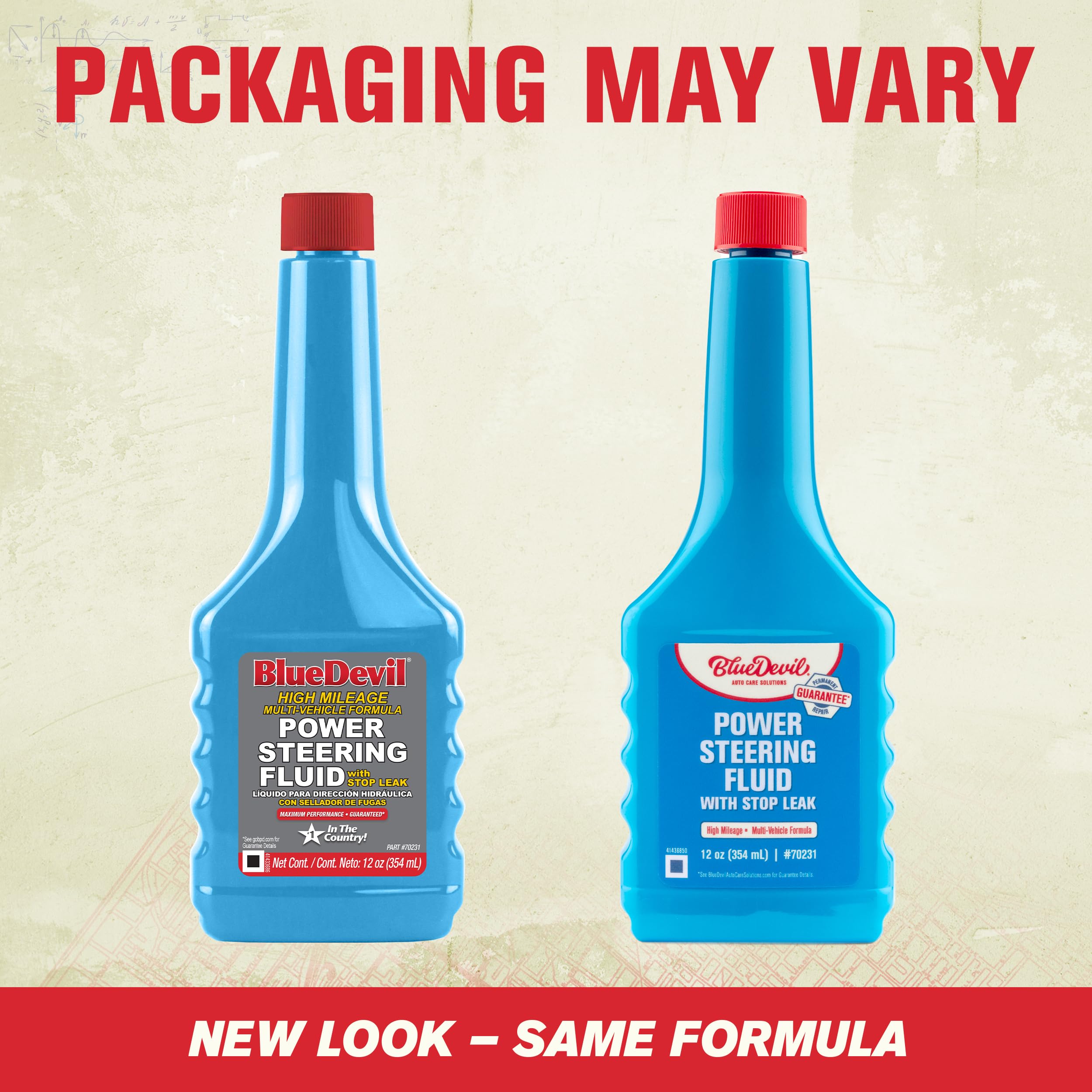 BlueDevil Products Power Steering Fluid w/Stop Leak - 12 Ounce