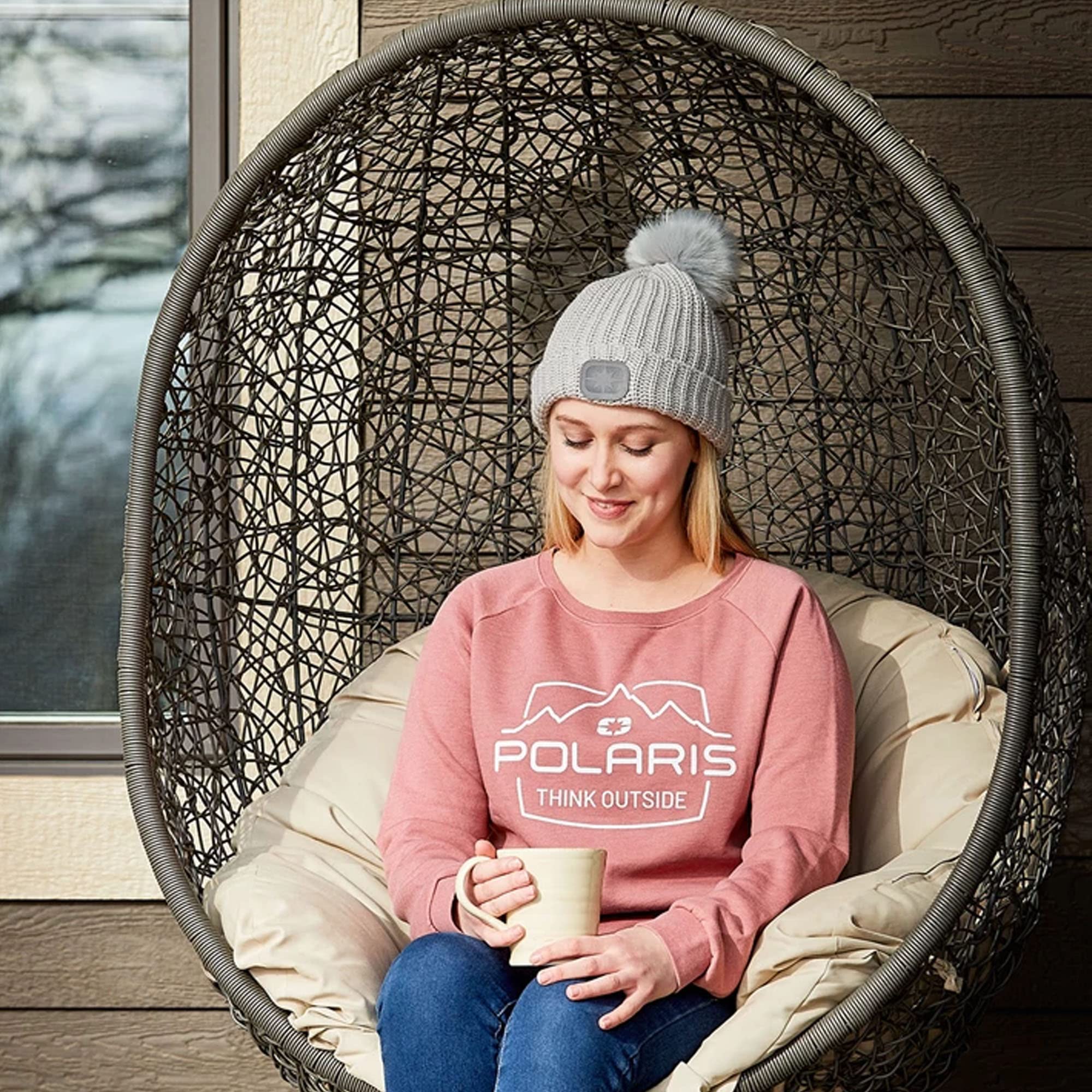 Polaris Atv Women'S Adventure Crew Sweatshirt - L Dusty Rose