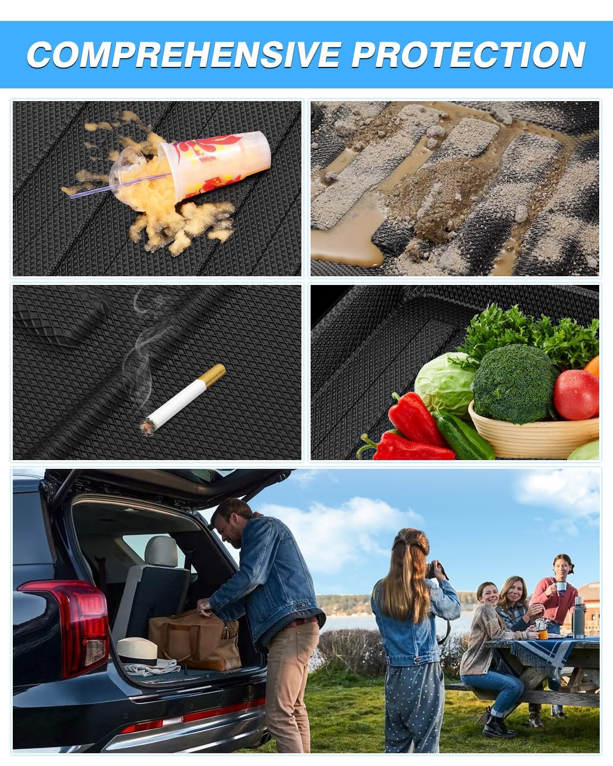 Powerty Cargo Mat For Hyundai Tucson 2022-2025 Accessories Cargo Liner With Optional Bose Premium Audio System Only Rear Trunk M