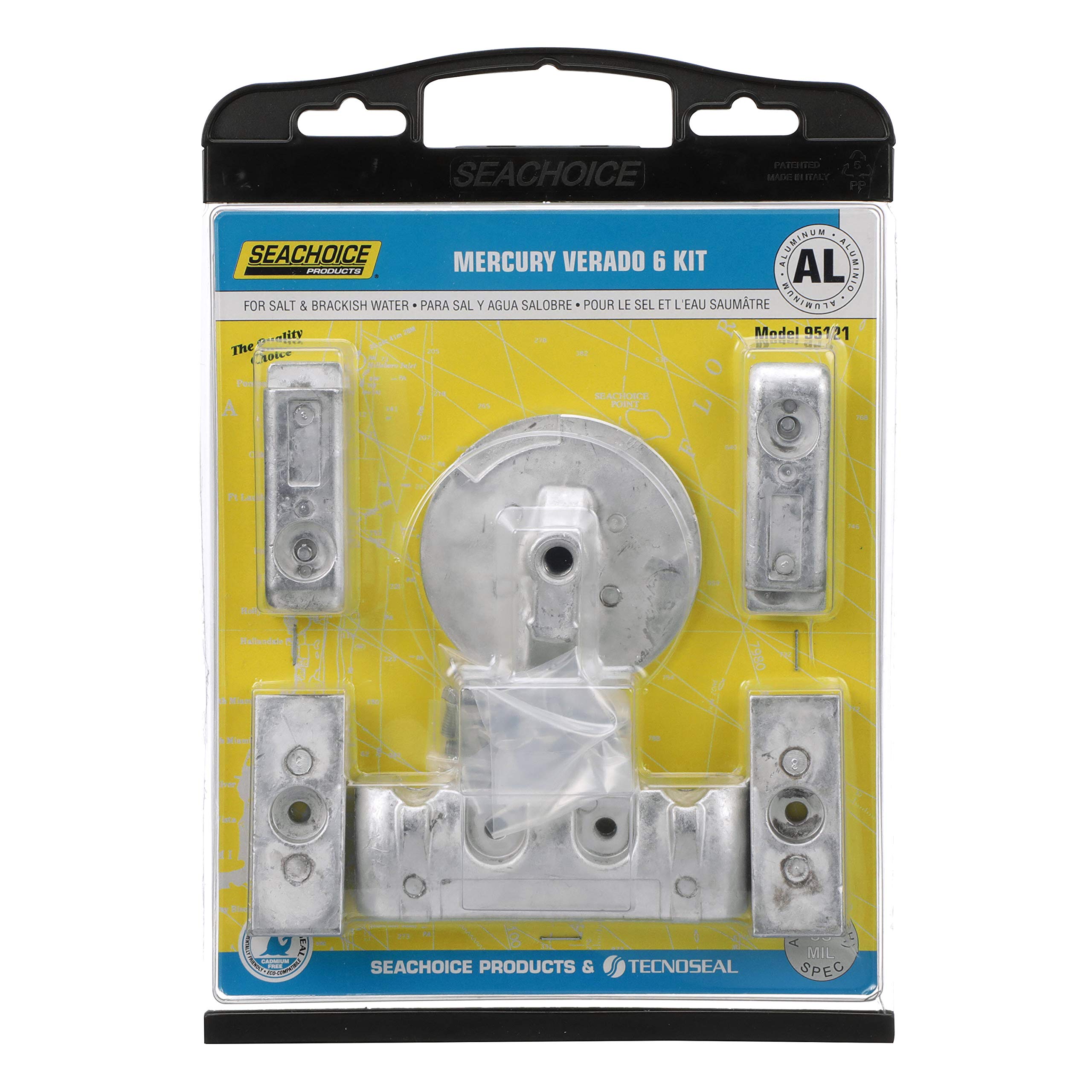 Seachoice Anode Kit, Mercrury Verado 6-Cylinder, Aluminum