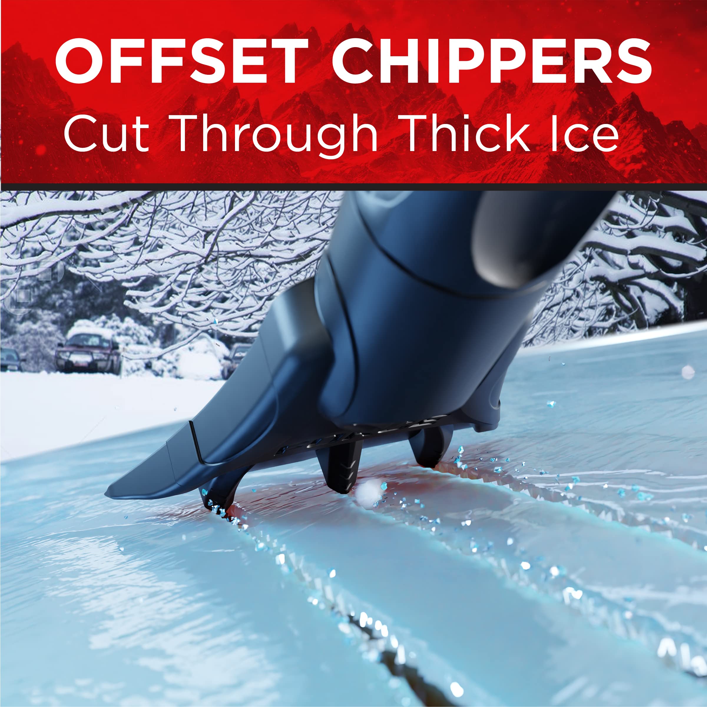 Mallory Force 17    2-518 Snowbrush With Ice Scraper For Cars, 2 Pack