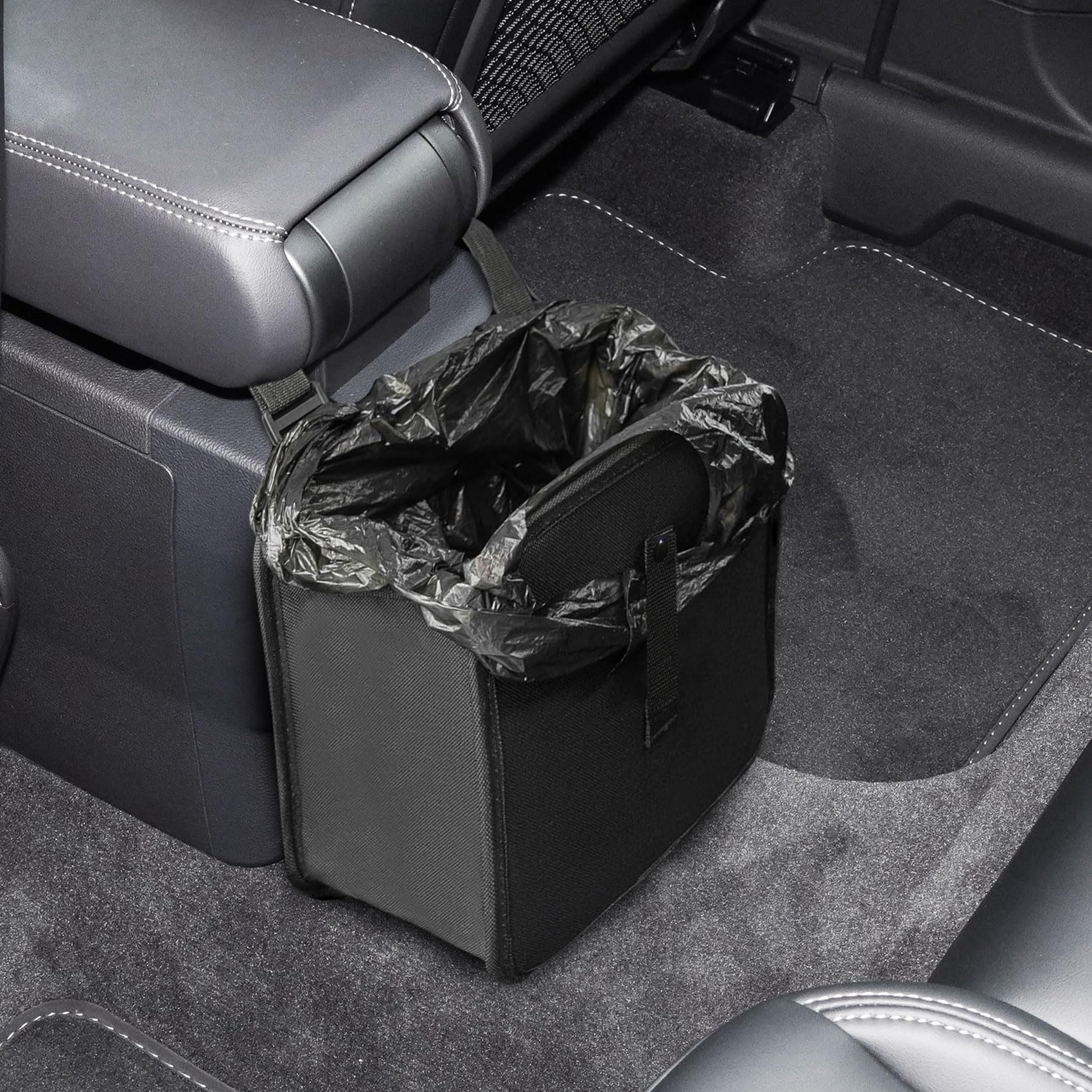 Lyxheth Car Trash Can, Car Trash Bin, Oxford Cloth Foldable Auto Garbage Bin Hanging, LeakProof Waterproof Auto Storage Contain