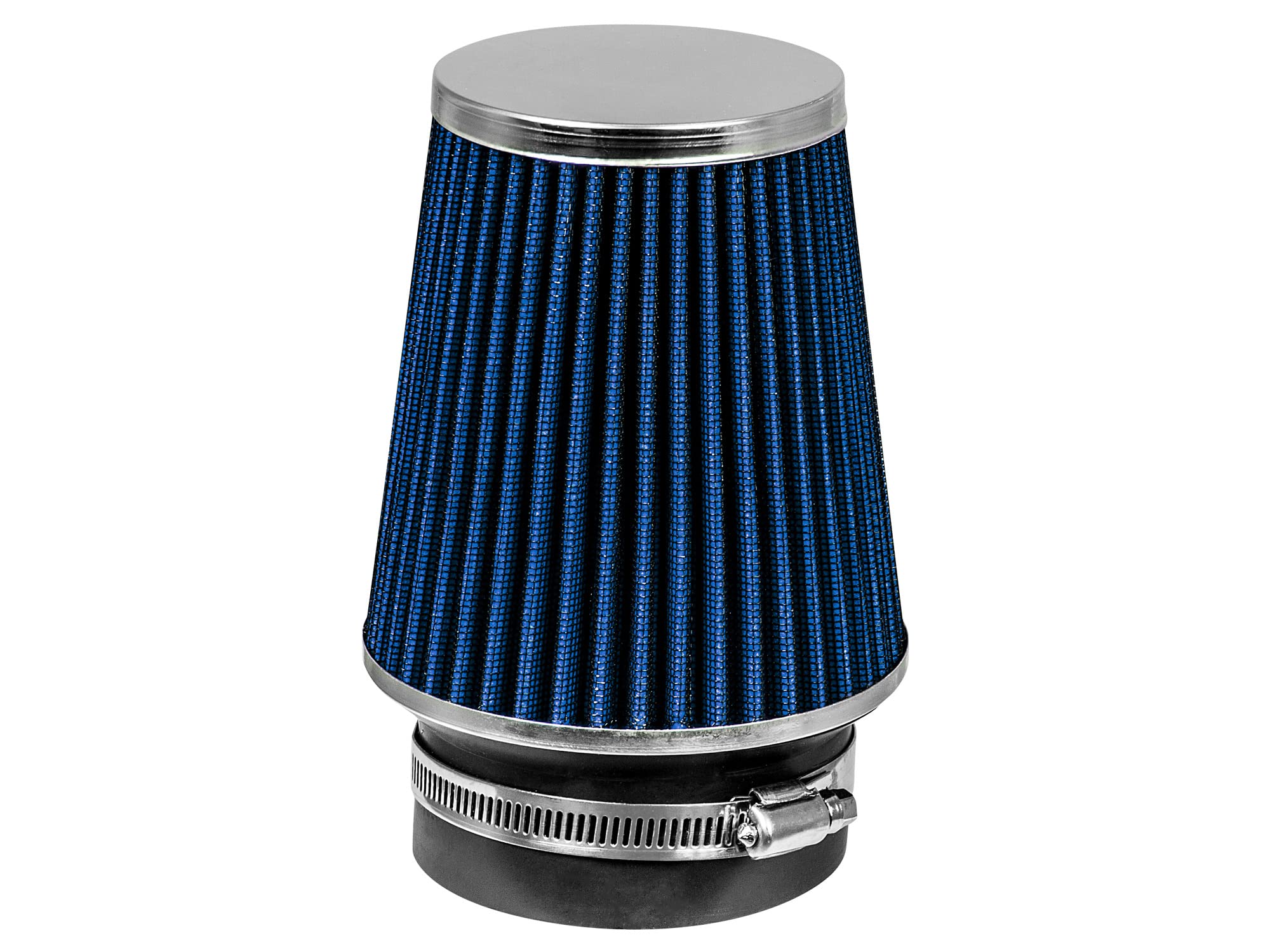 Blue 3.5'' 89 Mm Inlet Narrow Cold Air Cone Replacement Performance Washable Clamp-On Dry Air Filter