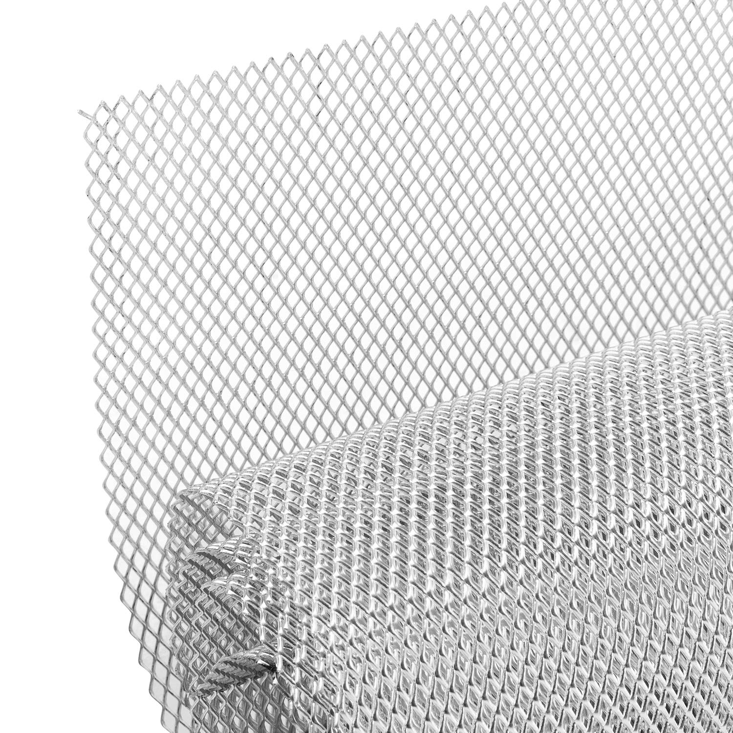 Aggauto Universal 40''X13'' Car Grill Mesh - Aluminum Alloy Automotive Grille Insert Bumper Rhombic Hole 3X6Mm, One Of The Most