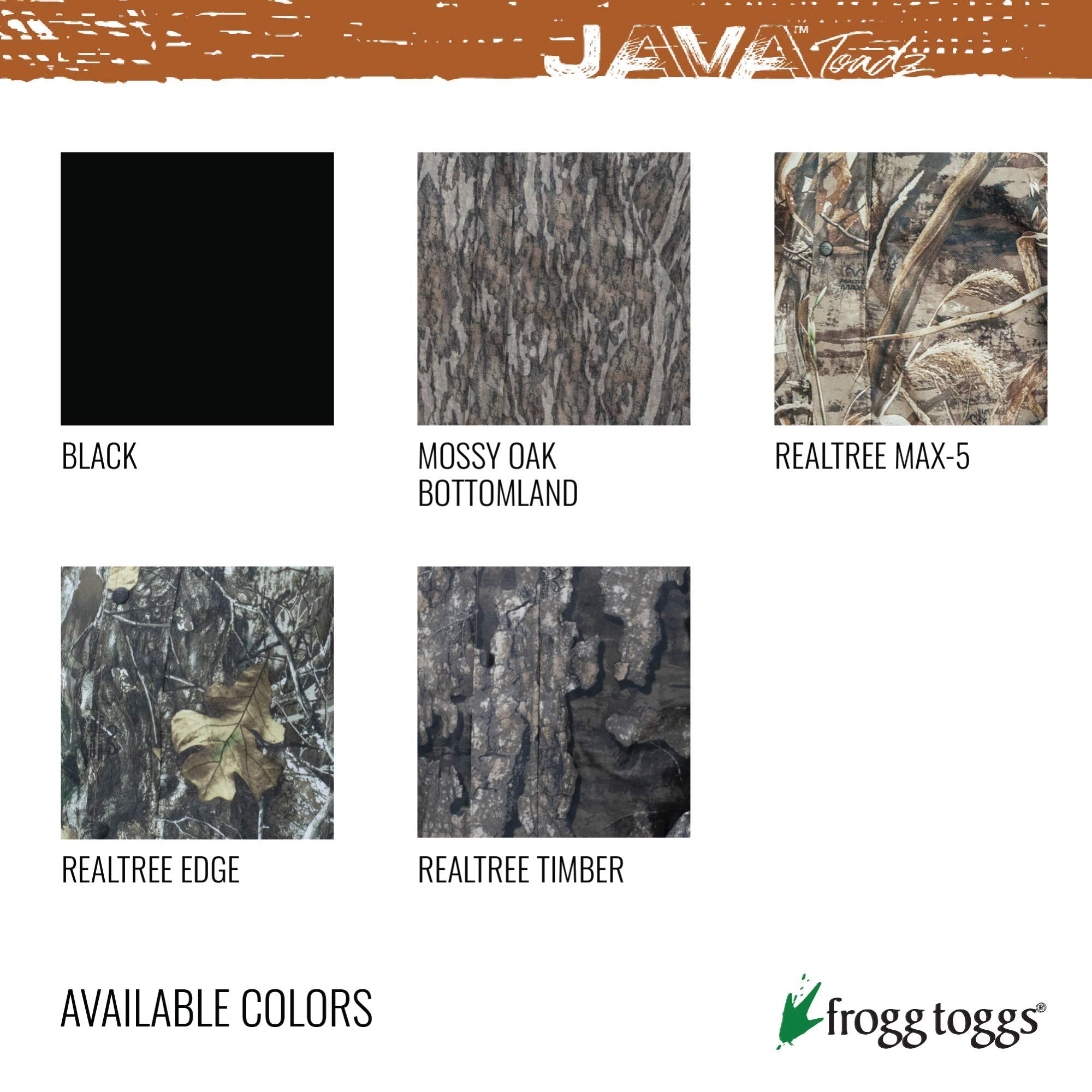 Frogg Toggs Jt93160-54Xl Java Toadz Camo 2.5 Bib, Realtree Xtra, X-Large
