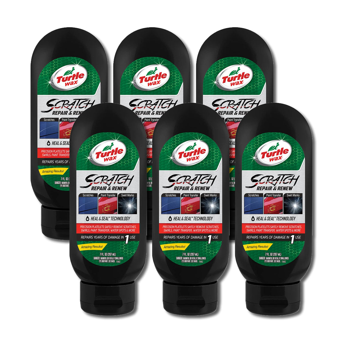 Turtle Wax 50935-6Pk Scratch Repair & Renew, 6 Pack - 7 Oz.