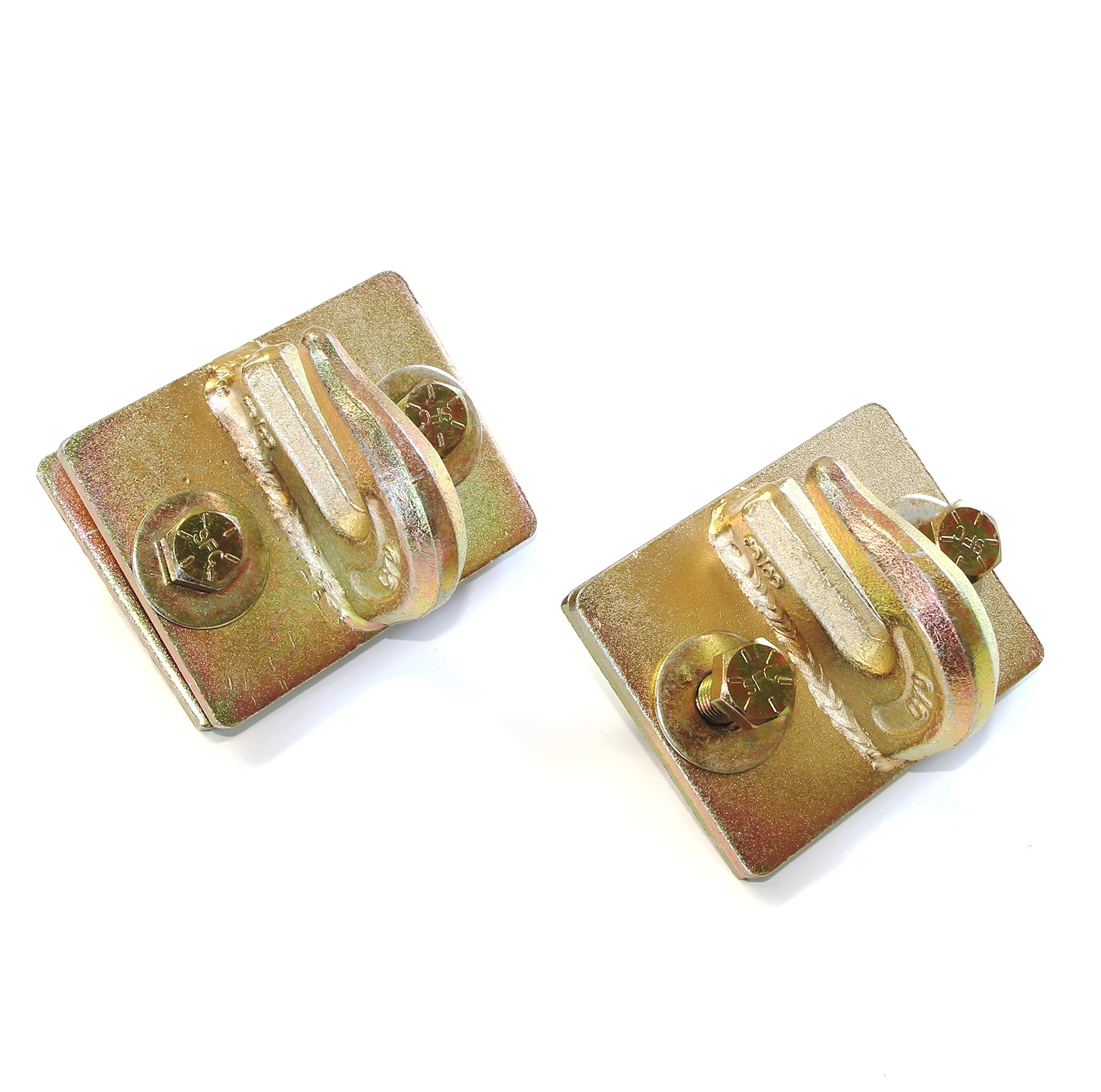 (Pack Of 2) 3/8In Bolt On Grab Hook Mount With Backer Plate - Includes Hardware