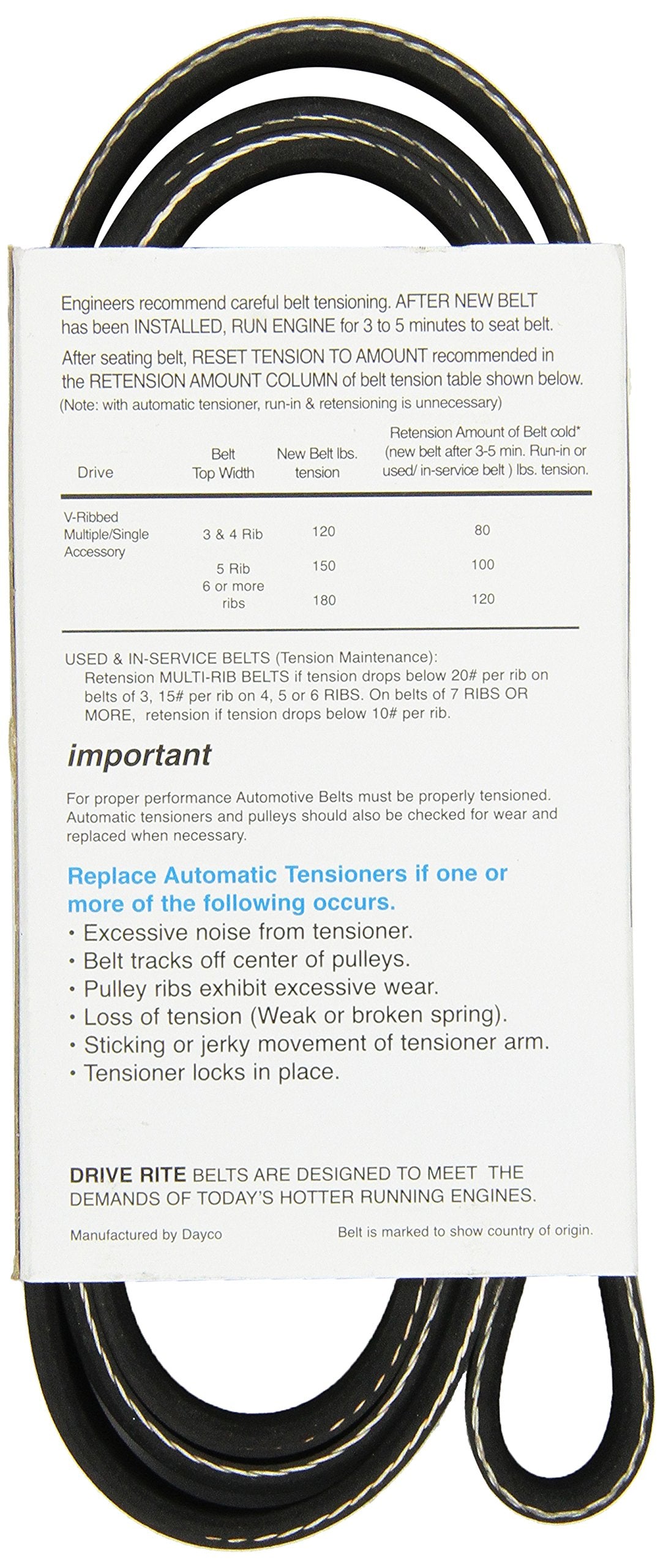 Dayco Drive Rite 5060665Dr Serpentine Belt