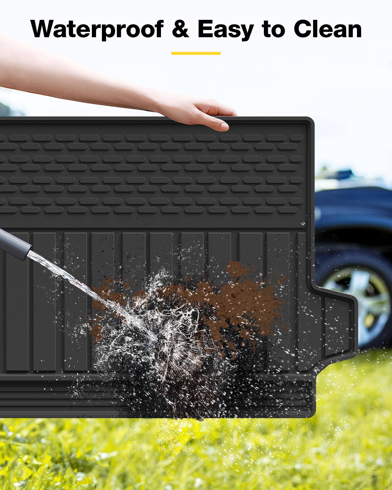 3W Cargo Liner Fit For Range Rover Sport 2014-2022,Tpe All Weather Custom Fit Trunk Mat For Range Rover Sport Full Set Car Mats,