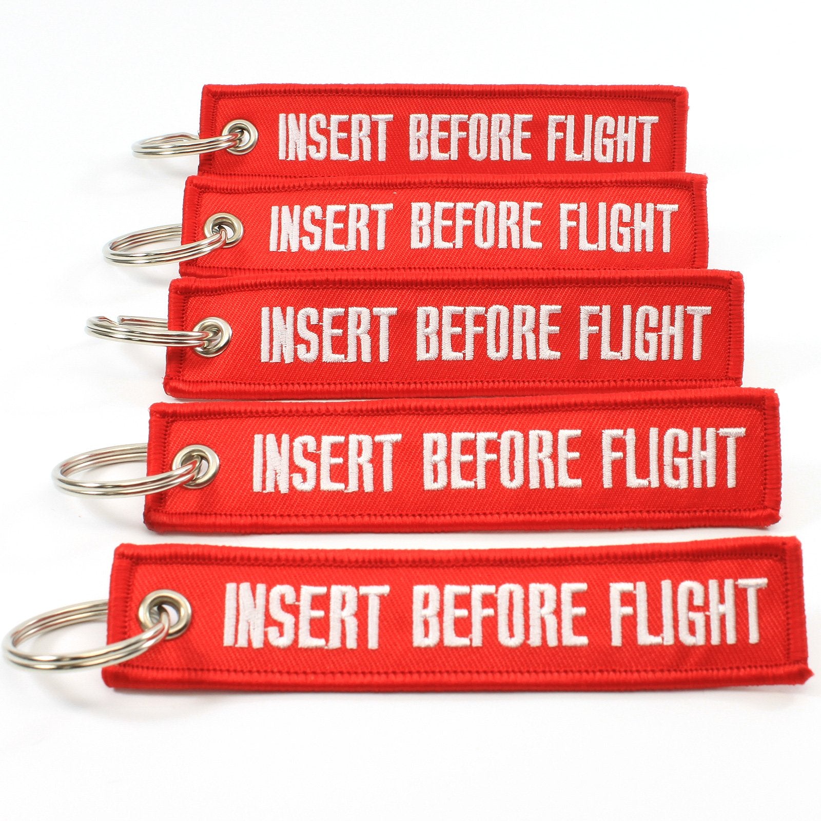 Rotary13B1 Insert Before Flight Keychain - Red - 5Pcs