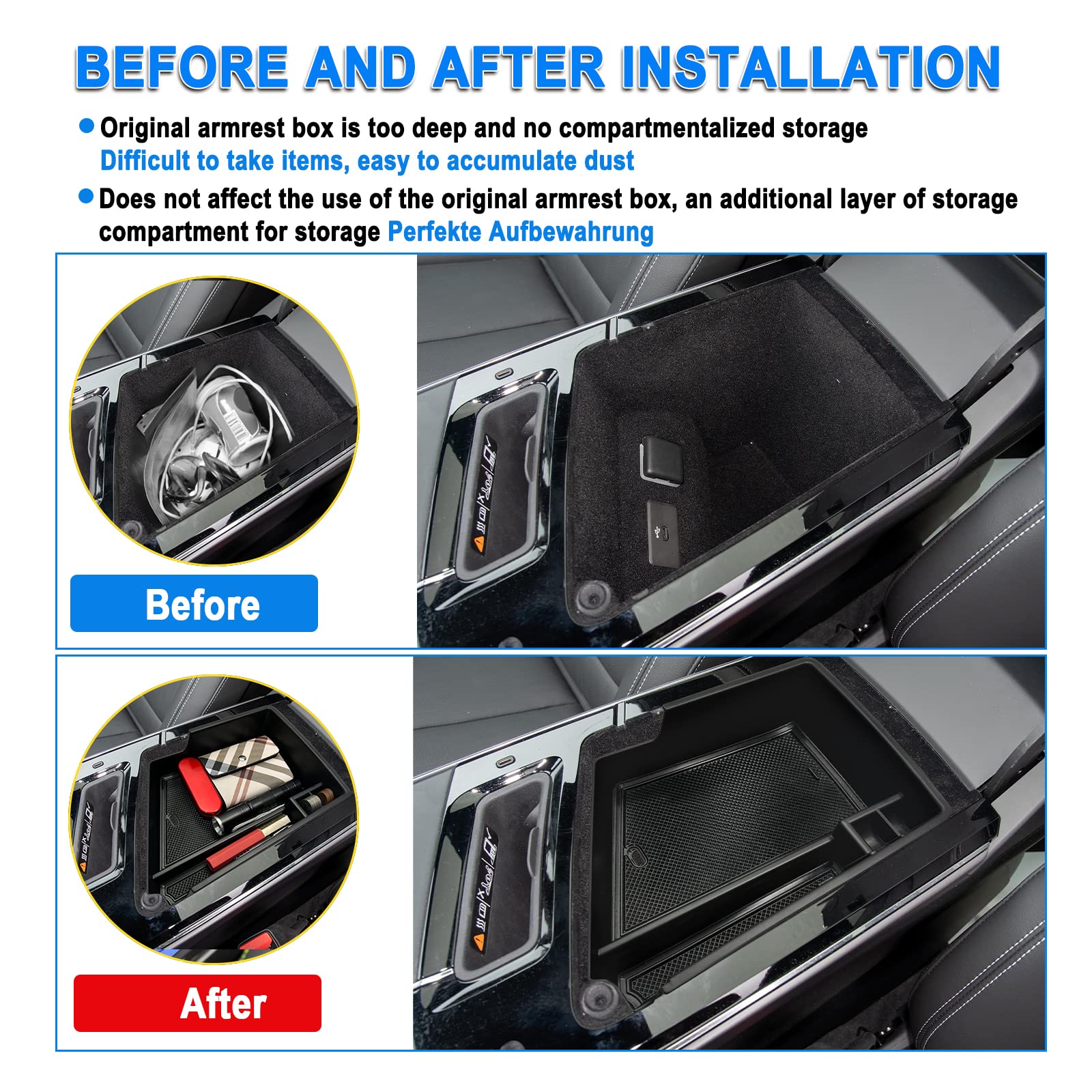 Shaohao 2023 2024 Cadillac Lyriq Center Console Organizer For 2023 Cadillac Lyriq Luxury 2024 Cadillac Lyriq (Tech, Luxury, Spor