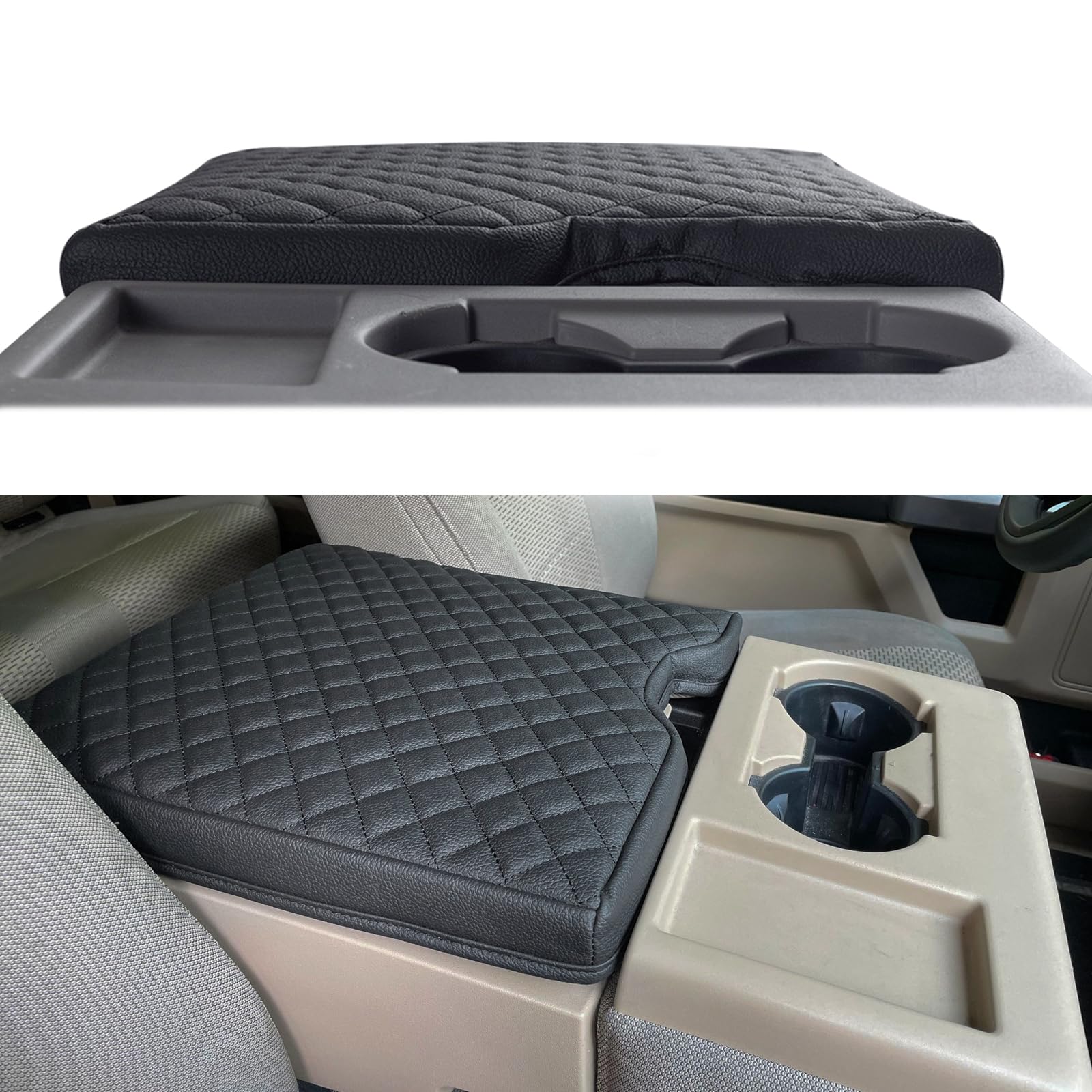 Jdmcar Thicker Center Console Cushion Compatible With 2015-2024 Ford F150 / 2017-2024 F250 F350 F450 With 40/20/40 Jump Seat, Cu