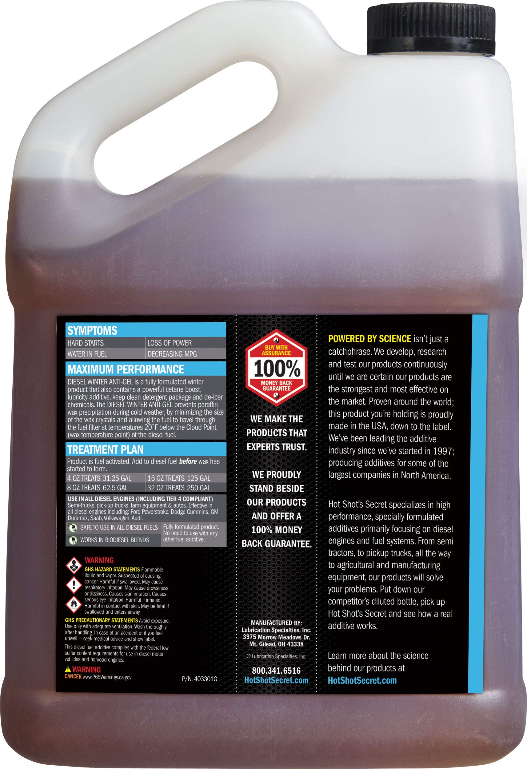 Hot Shot'S Secret Diesel Winter Anti-Gel 1 Gallon, Amber (P403301G)