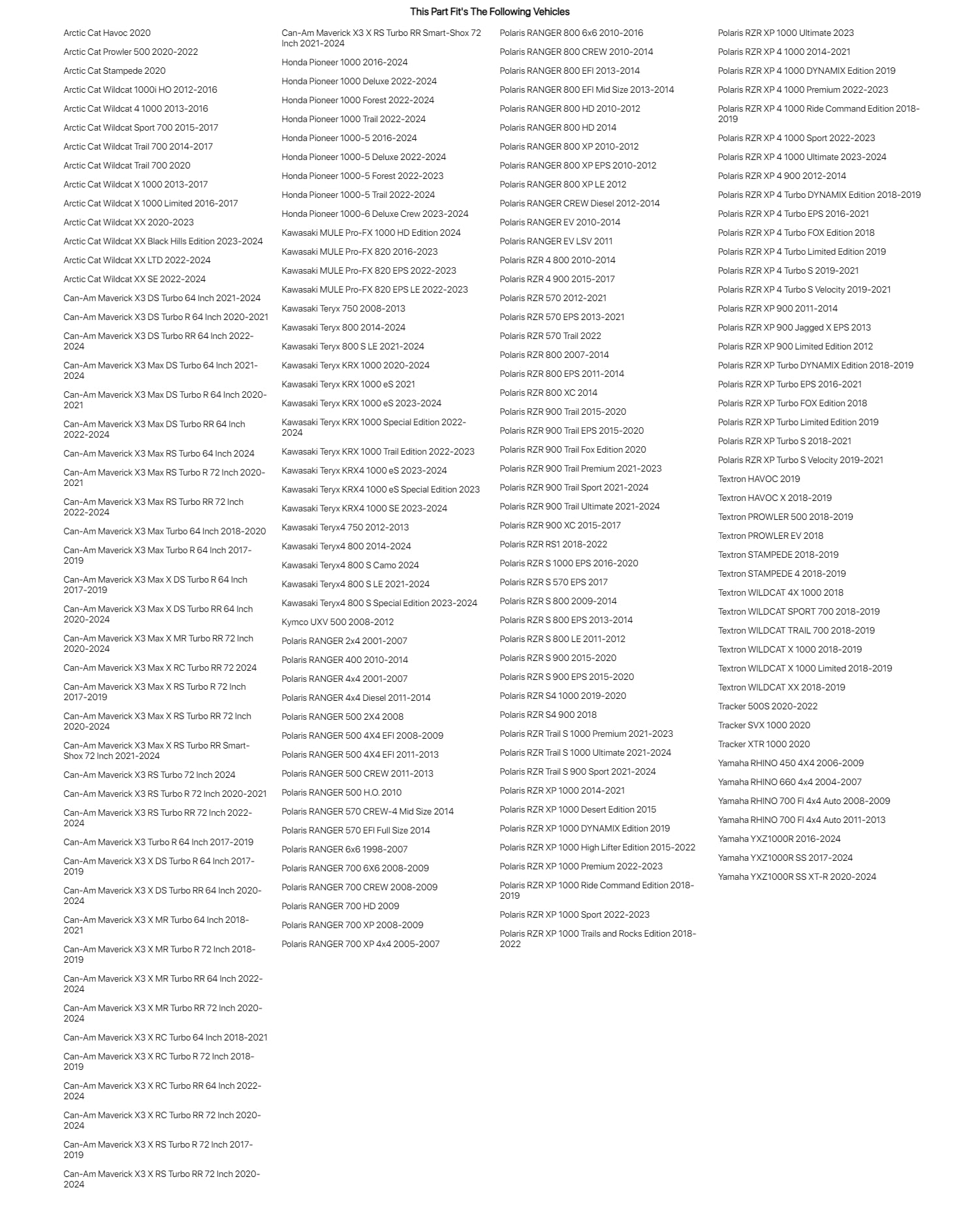 Tusk Alloy Utv Mirror Kit For Polaris Rzr Xp Turbo S 2018-2021