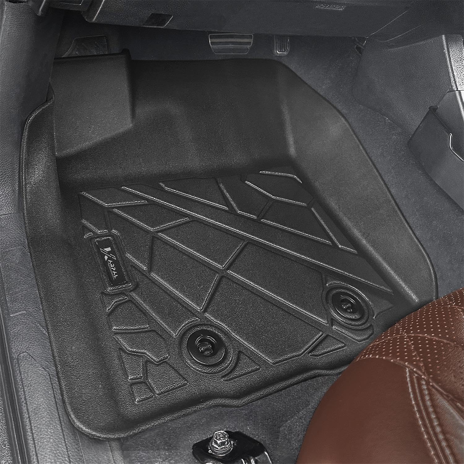 Karpal Floor Mats Fit Toyota Tacoma 2016-2023 (Only For Double Cab And Automatic), Custom Fit All Weather Tpe Floor Liners 1St A