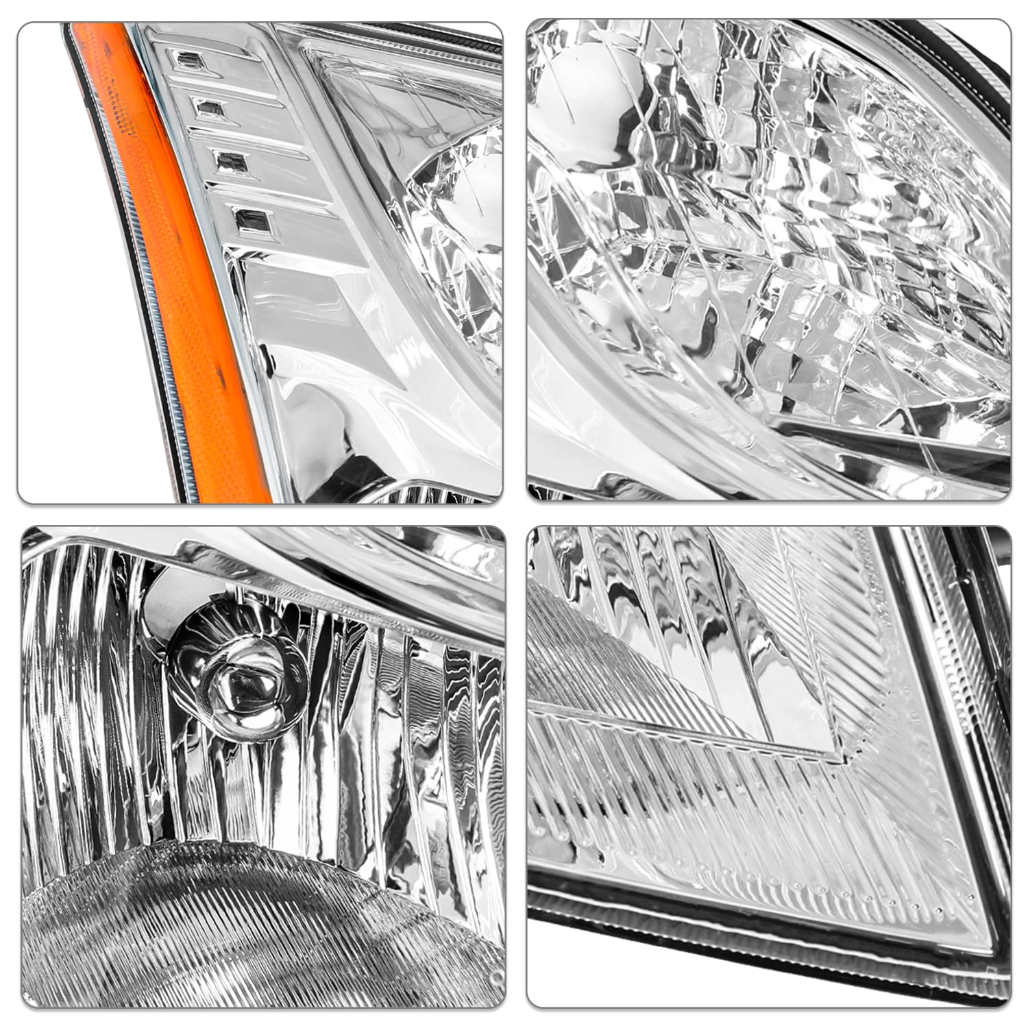 Sockir Headlight Assembly Set Fit For 2010 2011 2012 Nissan Sentra Driver And Passenger Side Chrome Headlamp